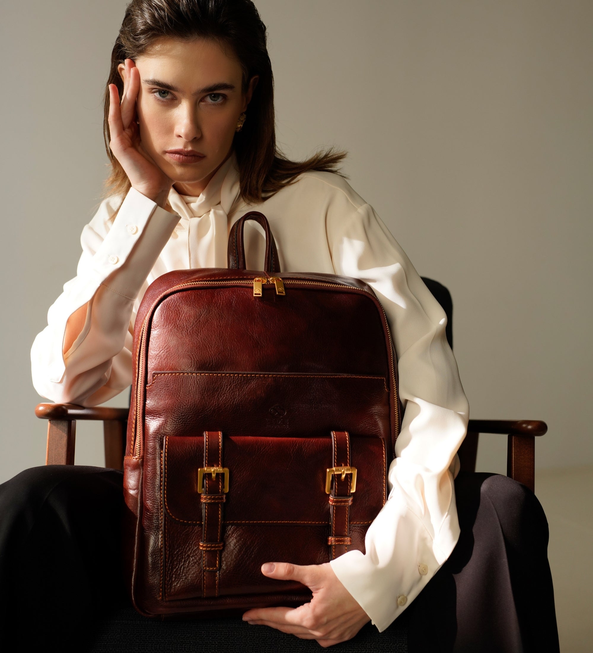 Sac à dos de voyage en cuir pour femme The Divine Comedy