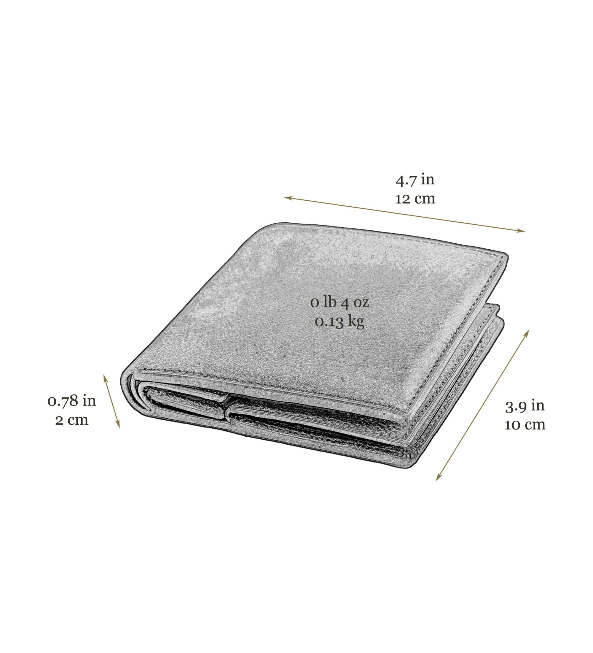 Portefeuille à deux volets en cuir Daniel