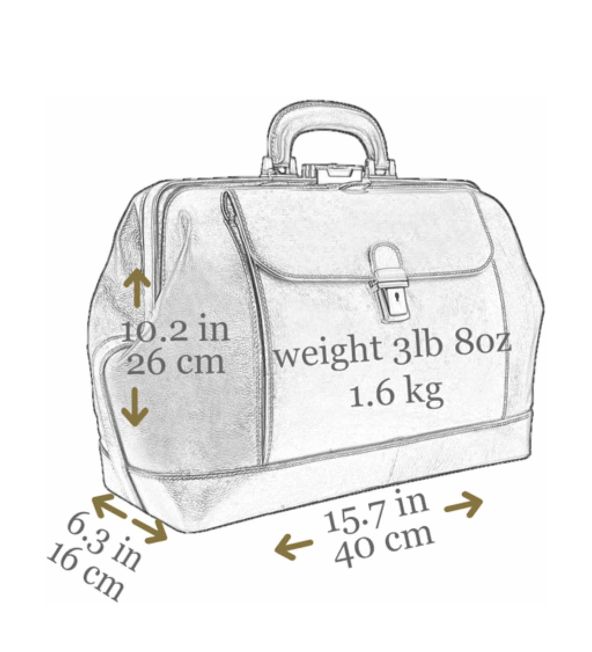 Grand sac de docteur en cuir italien pour femme Hamlet