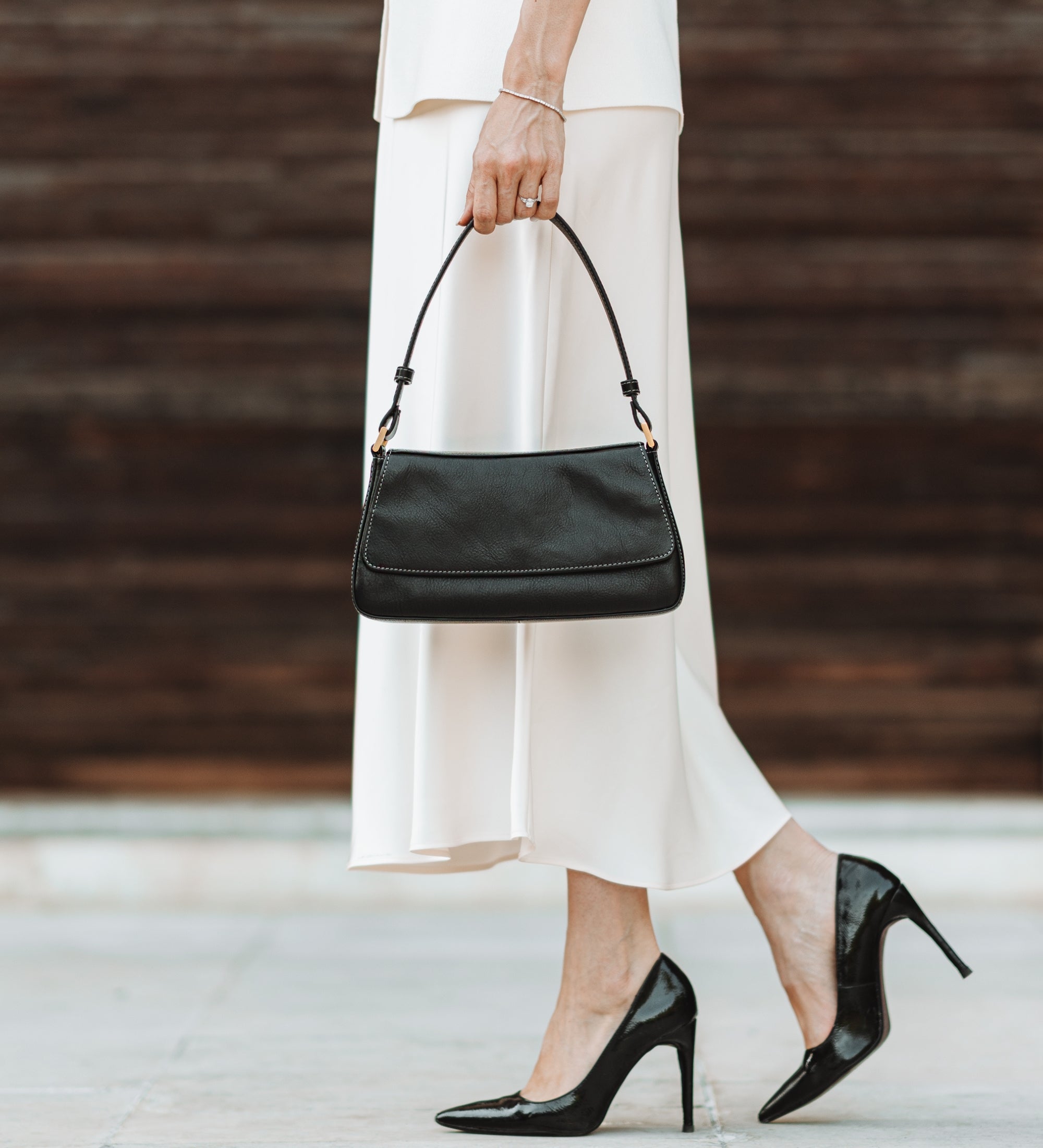 Sac à main baguette en cuir pour femme Bright Lights, Big City