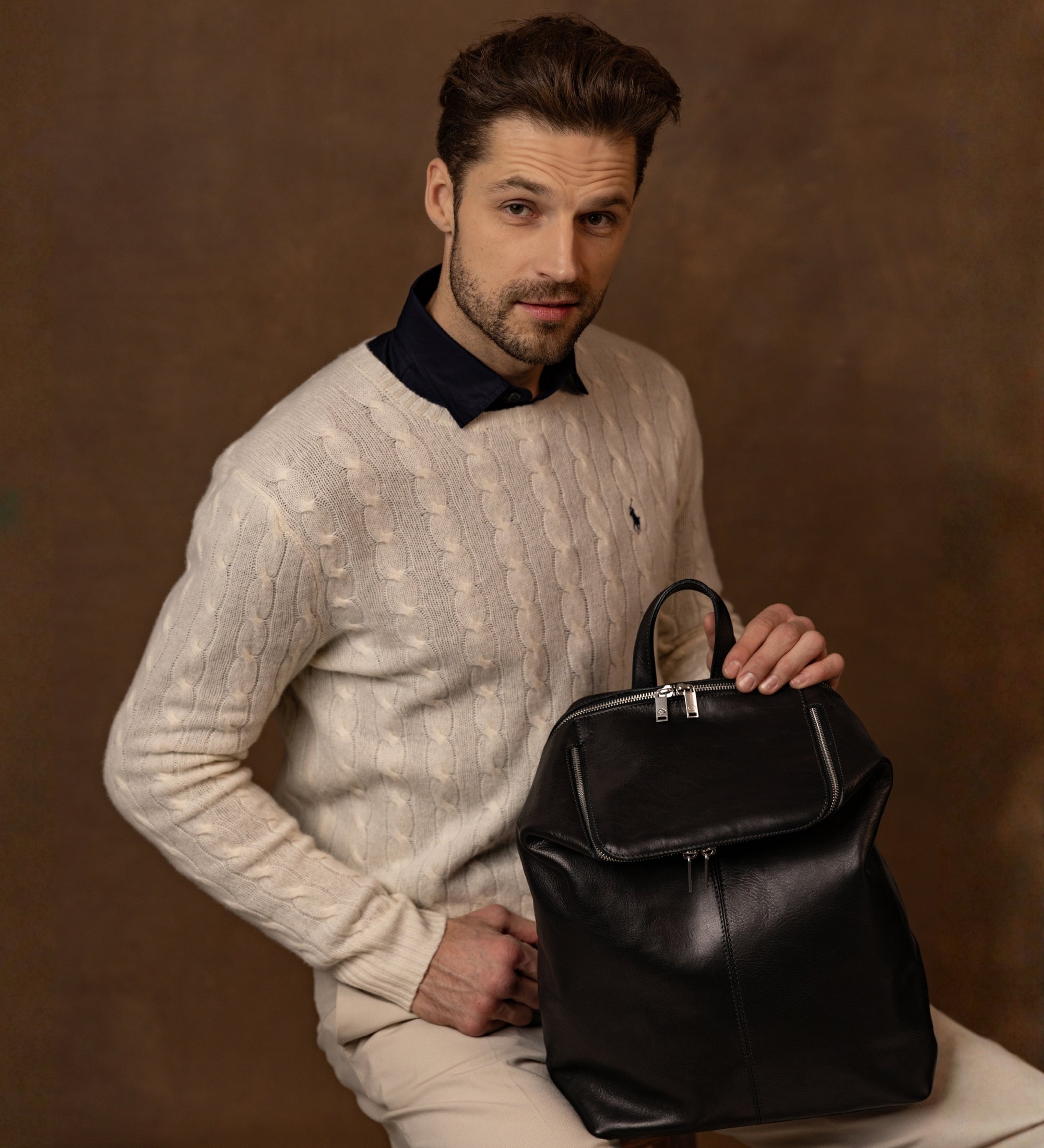 Sac à dos en cuir A Bend in the River