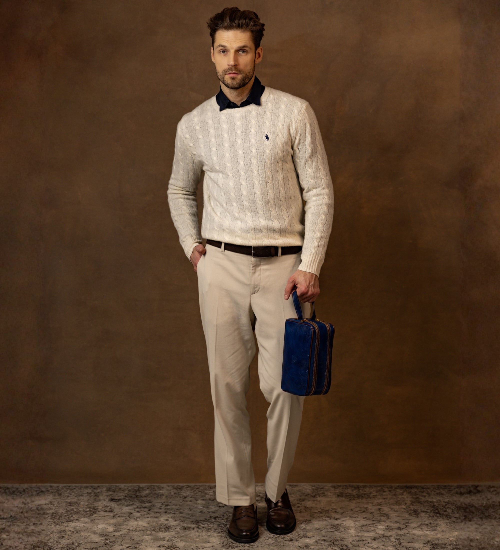 Trousse de maquillage, trousse de toilette en cuir All the Kings Men