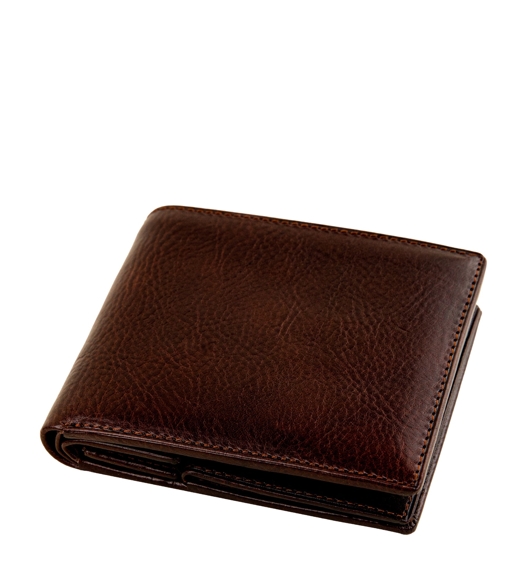 Portefeuille à deux volets en cuir Daniel