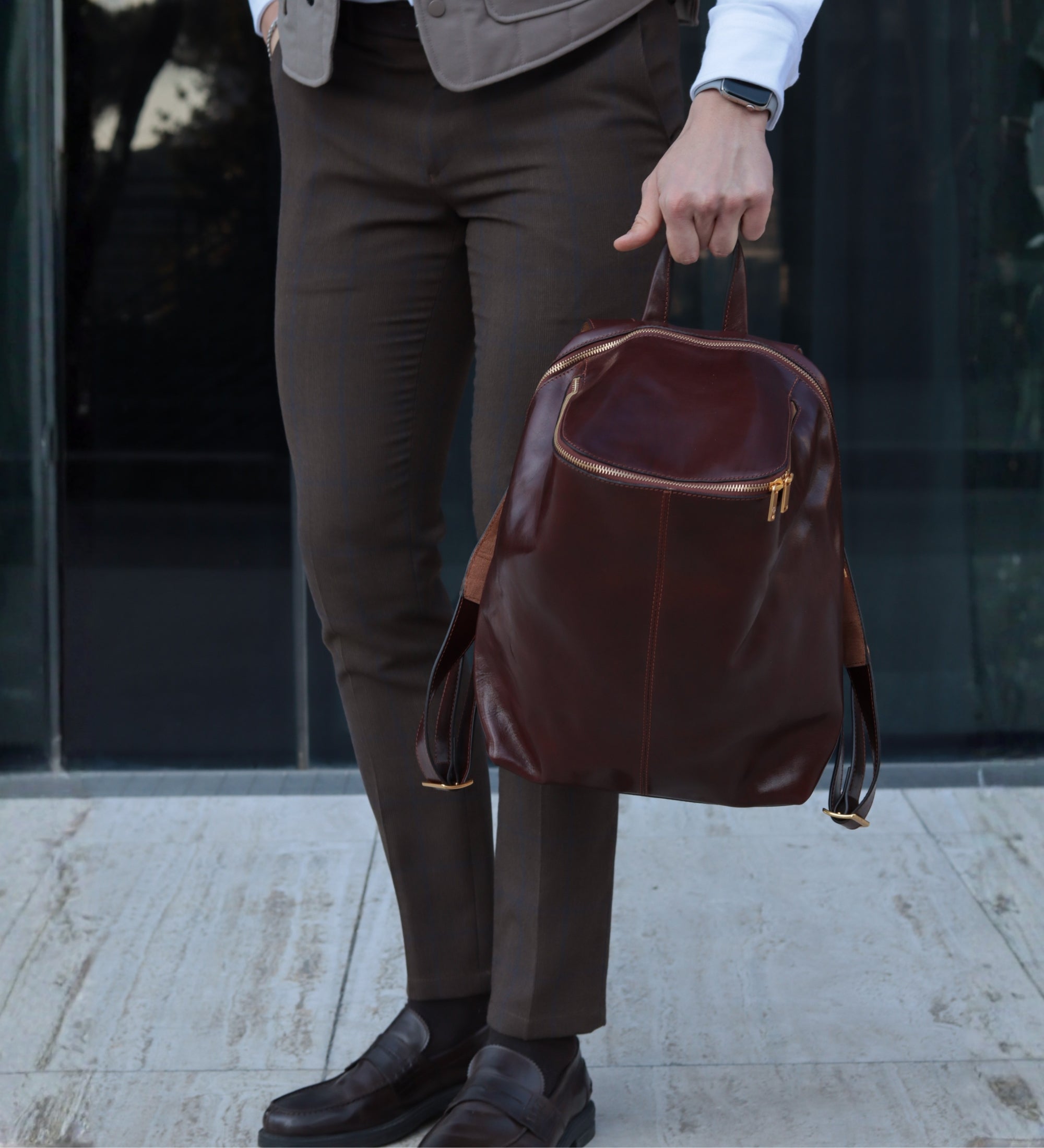 Sac à dos en cuir A Bend in the River