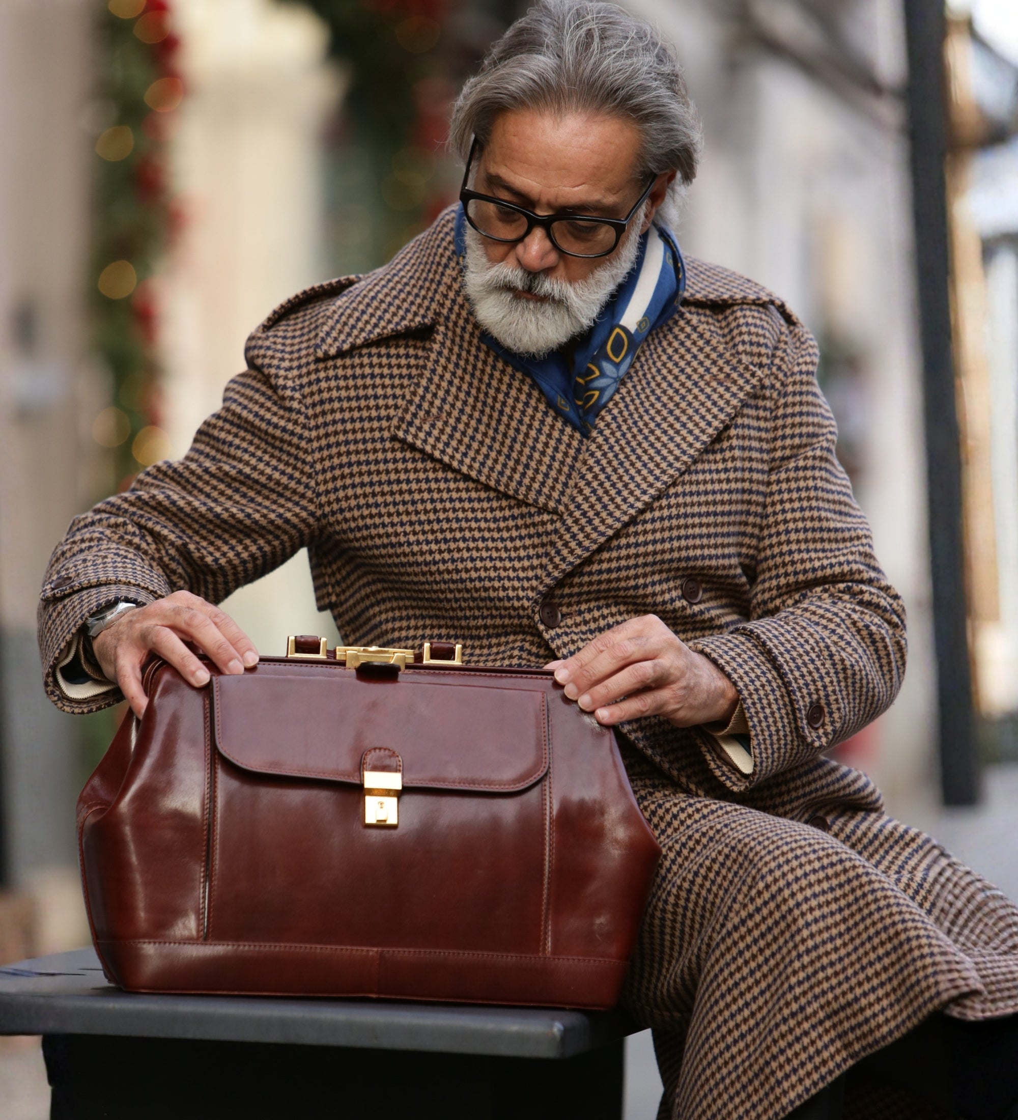 Grand sac de docteur en cuir italien Hamlet