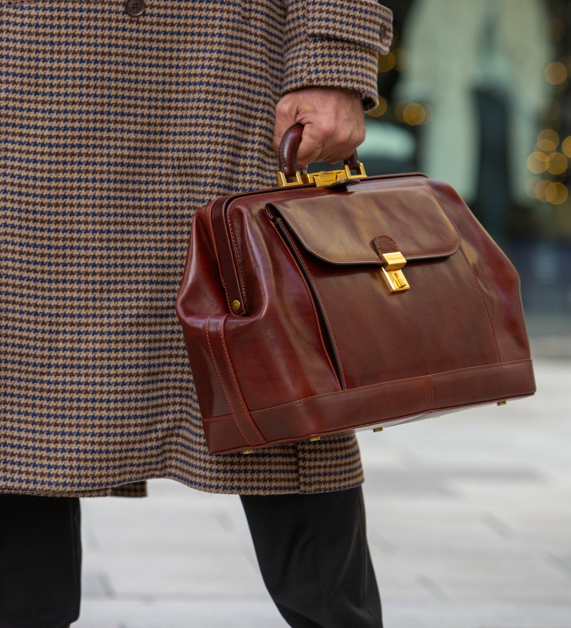 Grand sac de docteur en cuir italien Hamlet