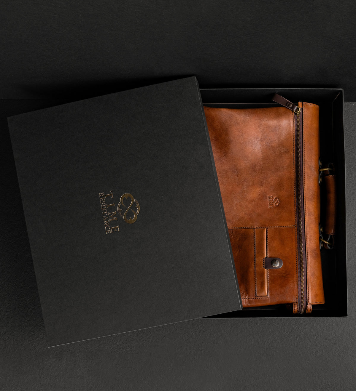 Sacoche pour ordinateur portable en cuir marron From Here to Eternity