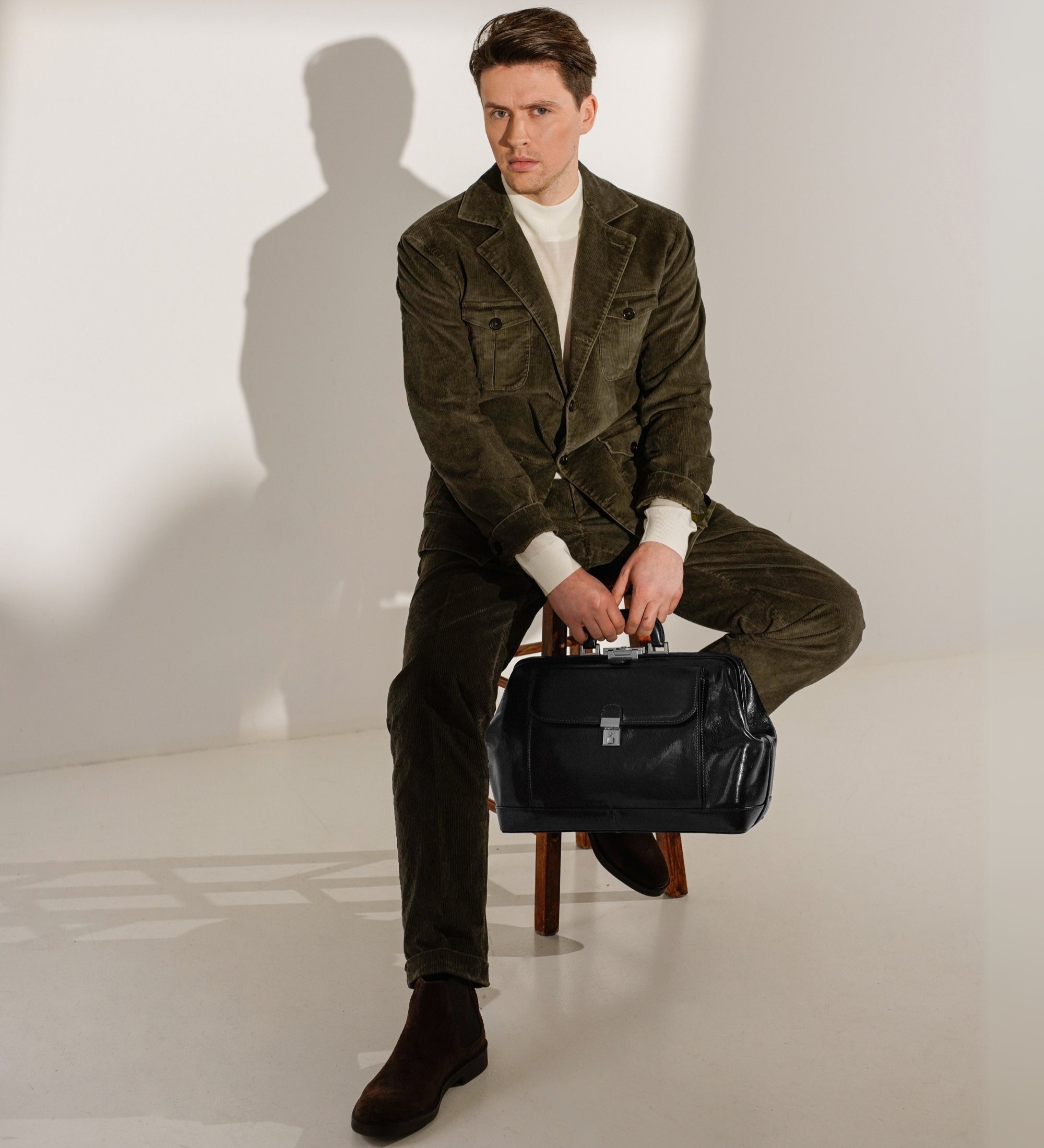 Grand sac de docteur en cuir italien Hamlet