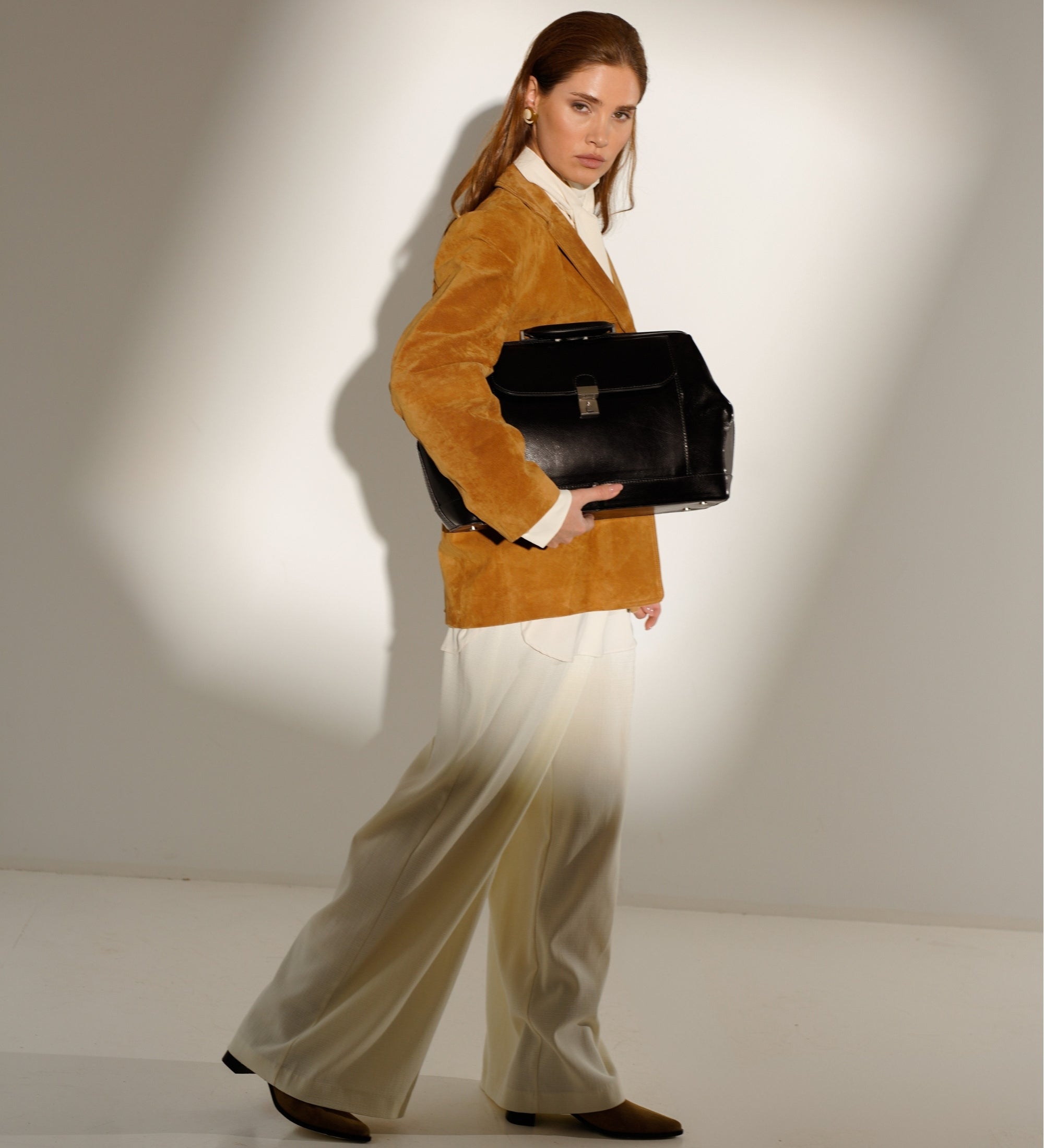 Grand sac de docteur en cuir italien pour femme Hamlet