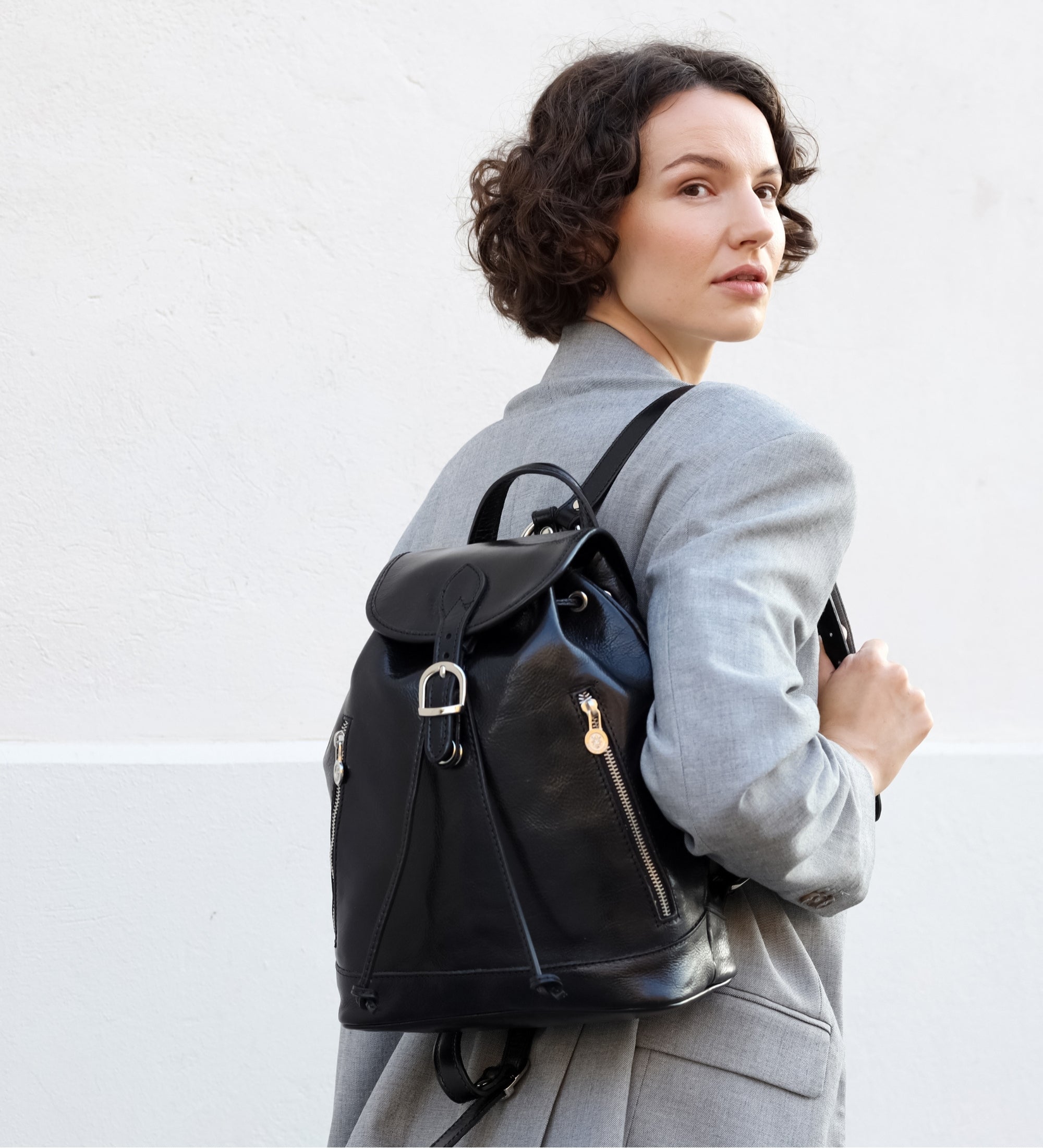 Sac à dos en cuir pour femme White Noise