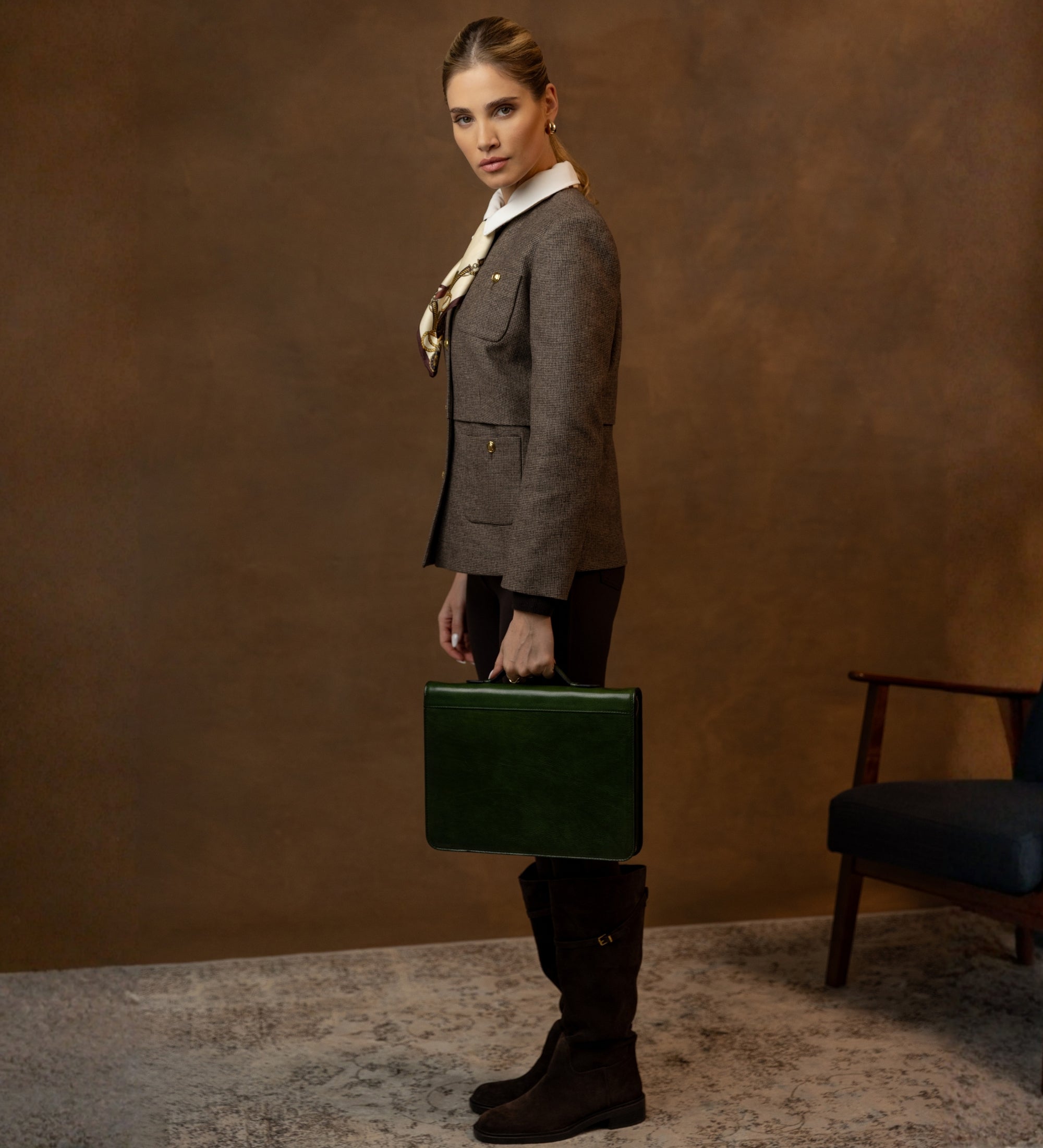 Porte-documents en cuir avec classeur pour femme Joy in the Morning