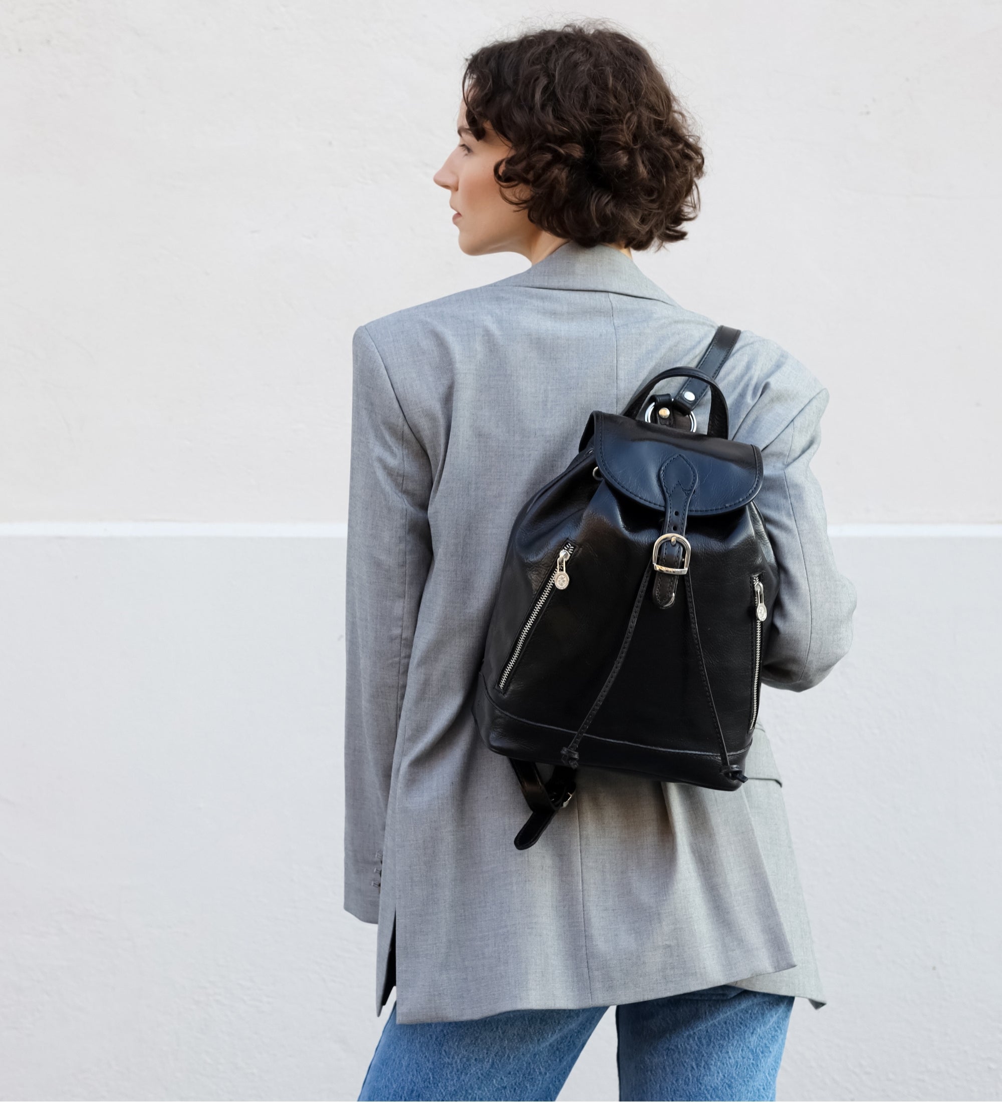 Sac à dos en cuir pour femme White Noise