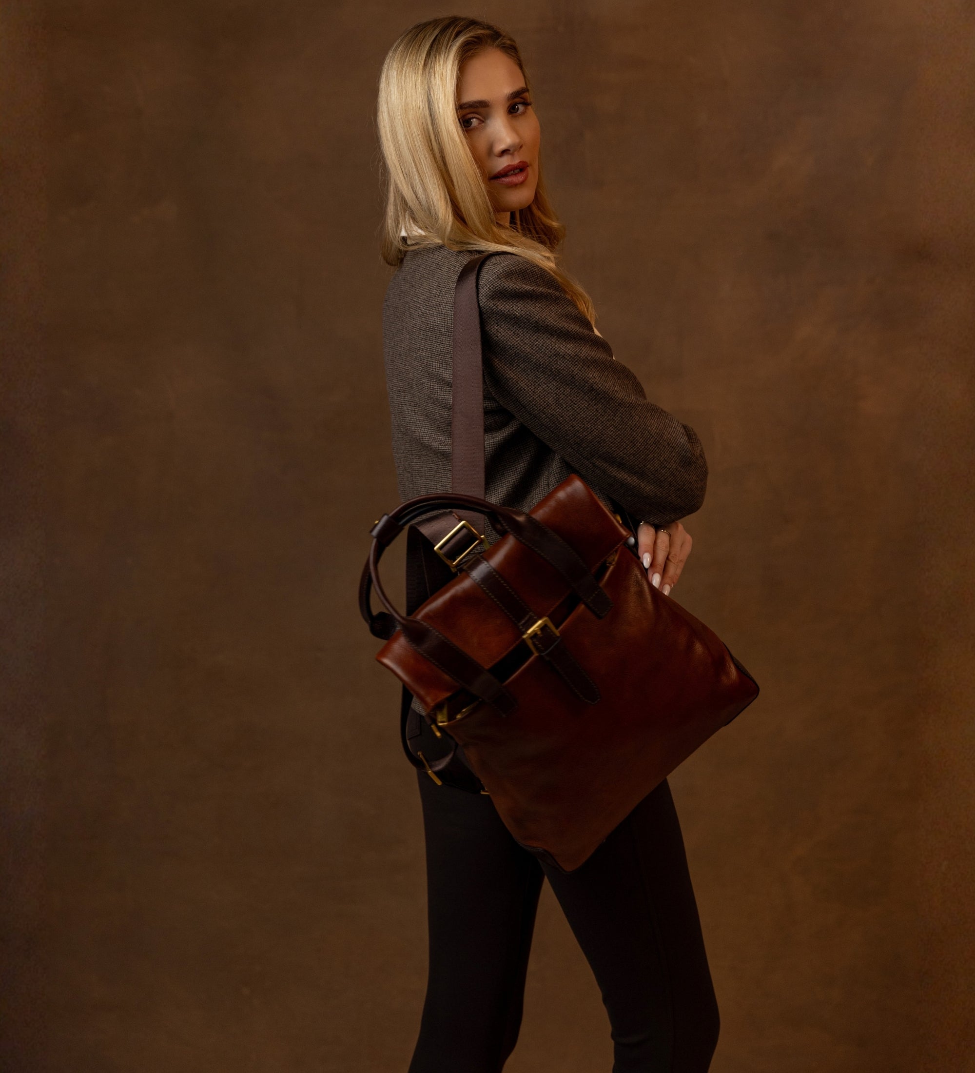 Sac à dos convertible à bandoulière en cuir pour femme The Awakening