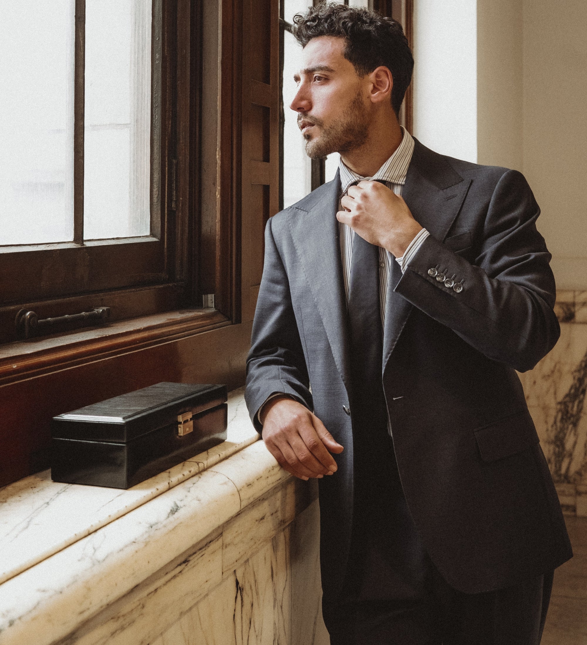 Boîte à montres, organiseur de montres en cuir Herzog