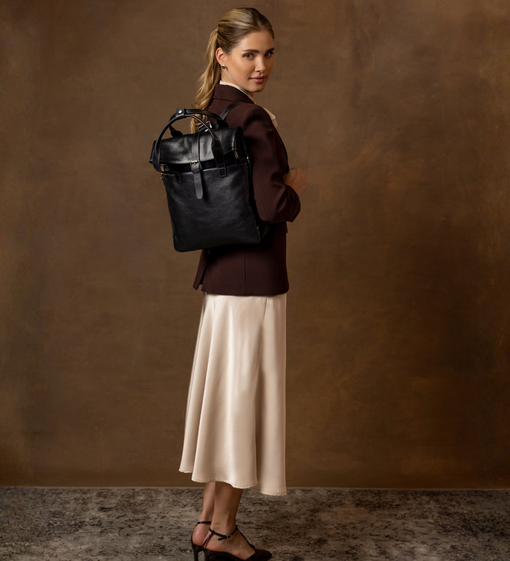 Sac à dos convertible à bandoulière en cuir pour femme The Awakening