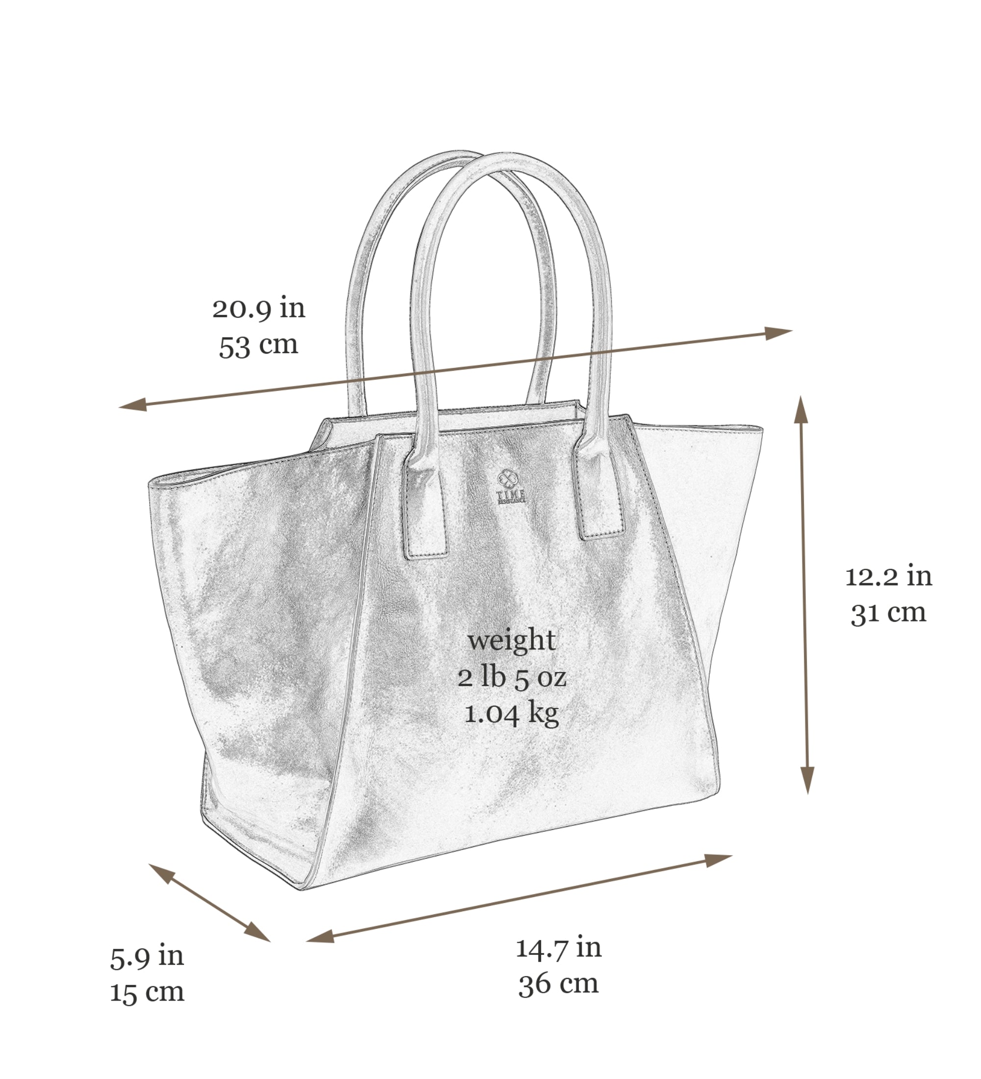 Sac à main cabas en cuir pour femme The Woman In White