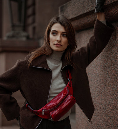 Sac banane à bandoulière en cuir pour femme Independent People