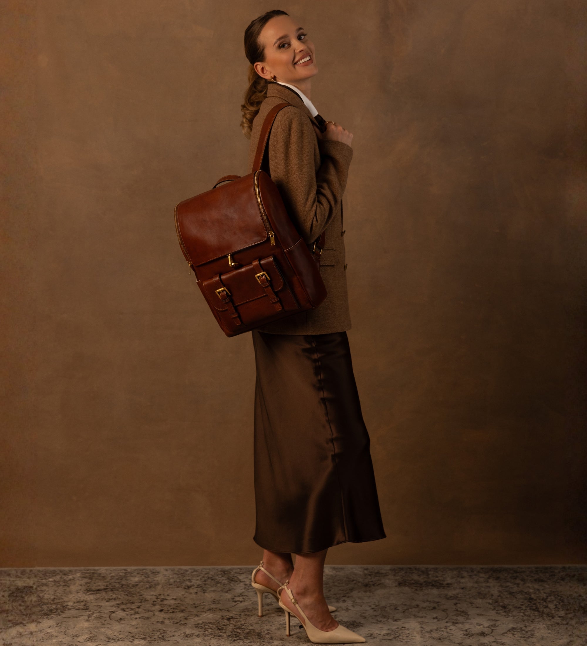 Grand sac à dos en cuir pour femme The Odyssey