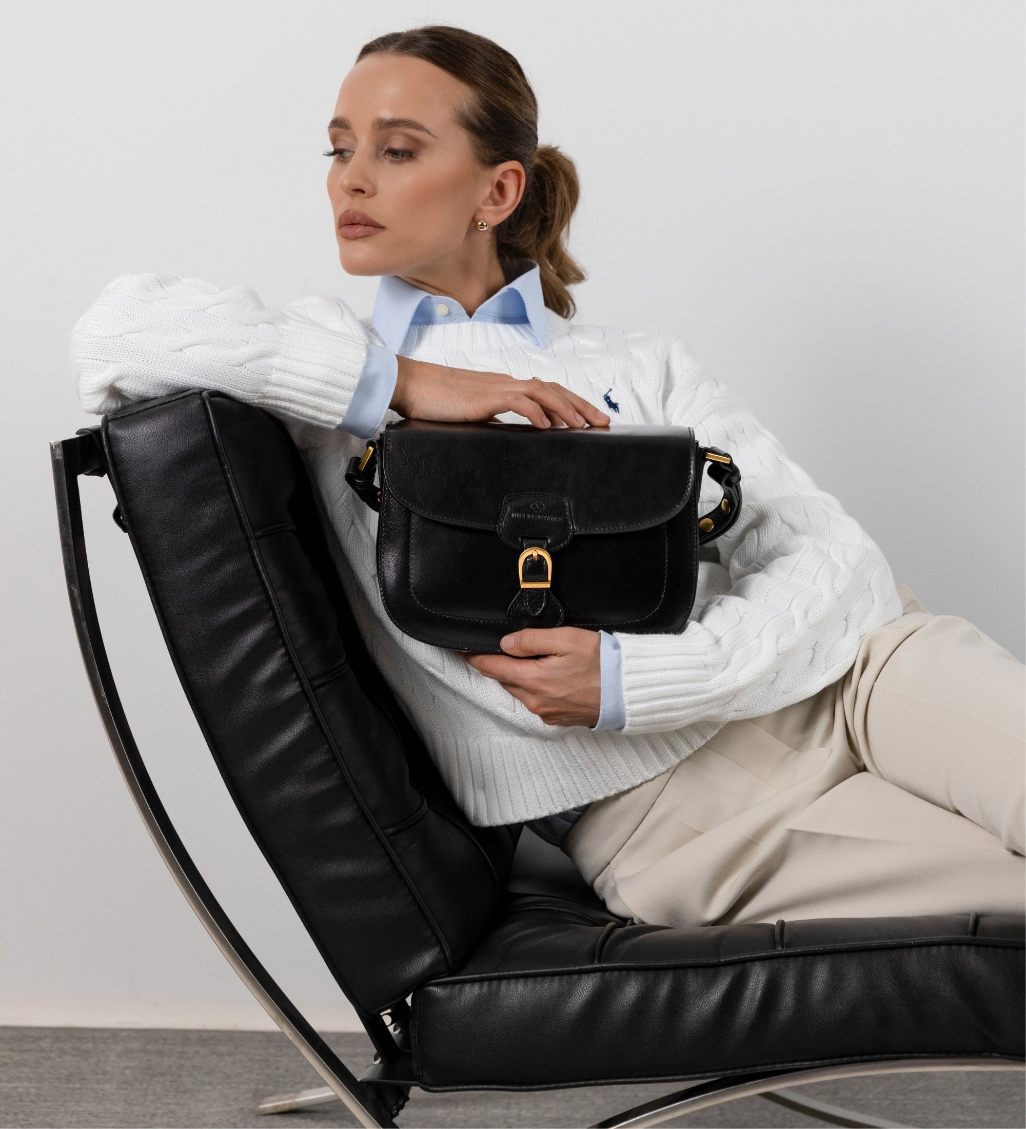 Sac selle en cuir pour femme Romola