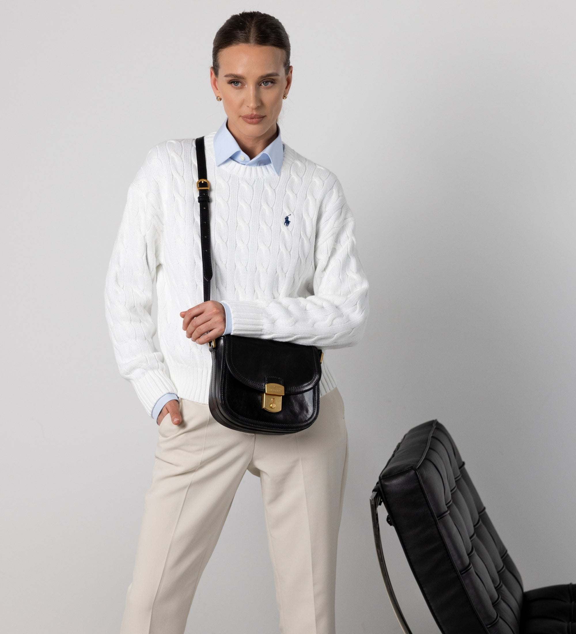 Sac selle en cuir pour femme Secrets