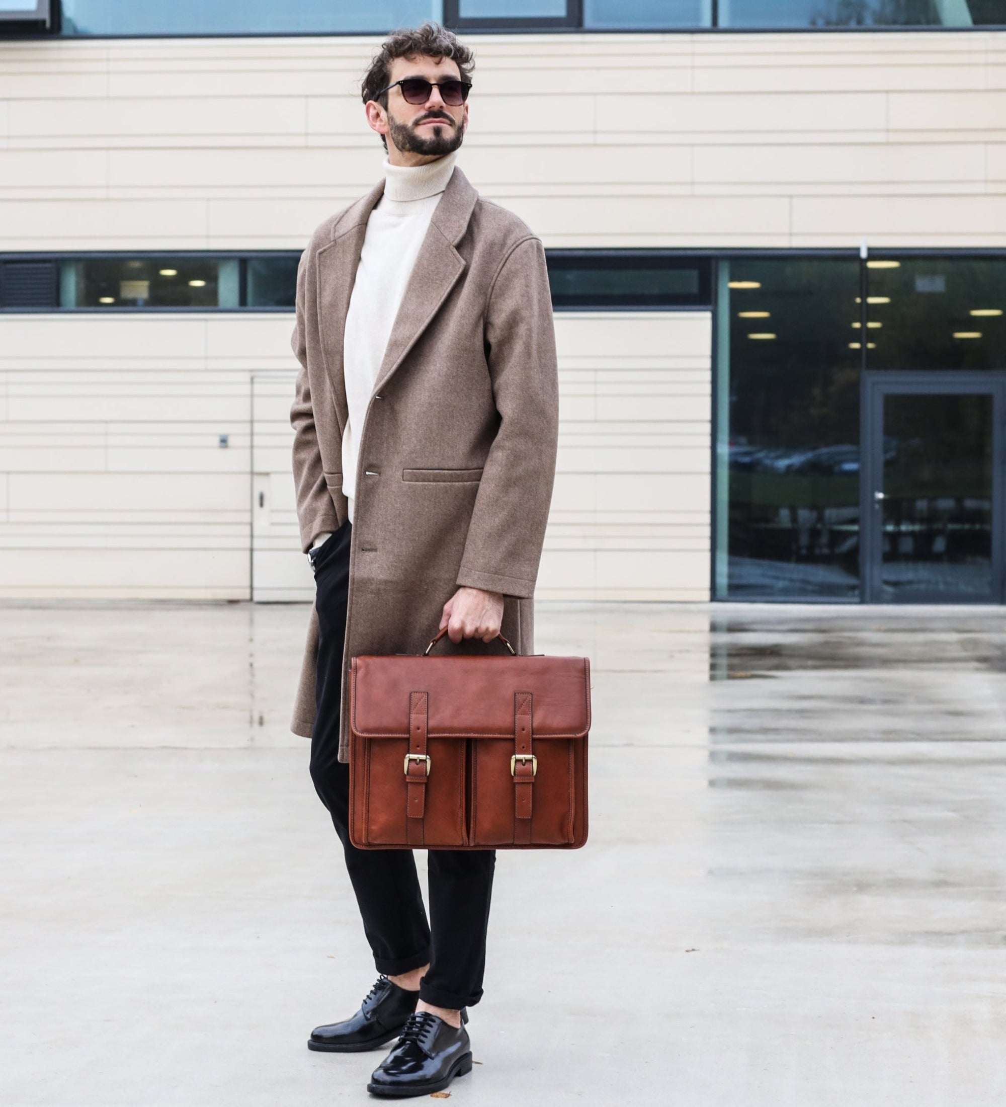 Cartable en cuir The Time Machine