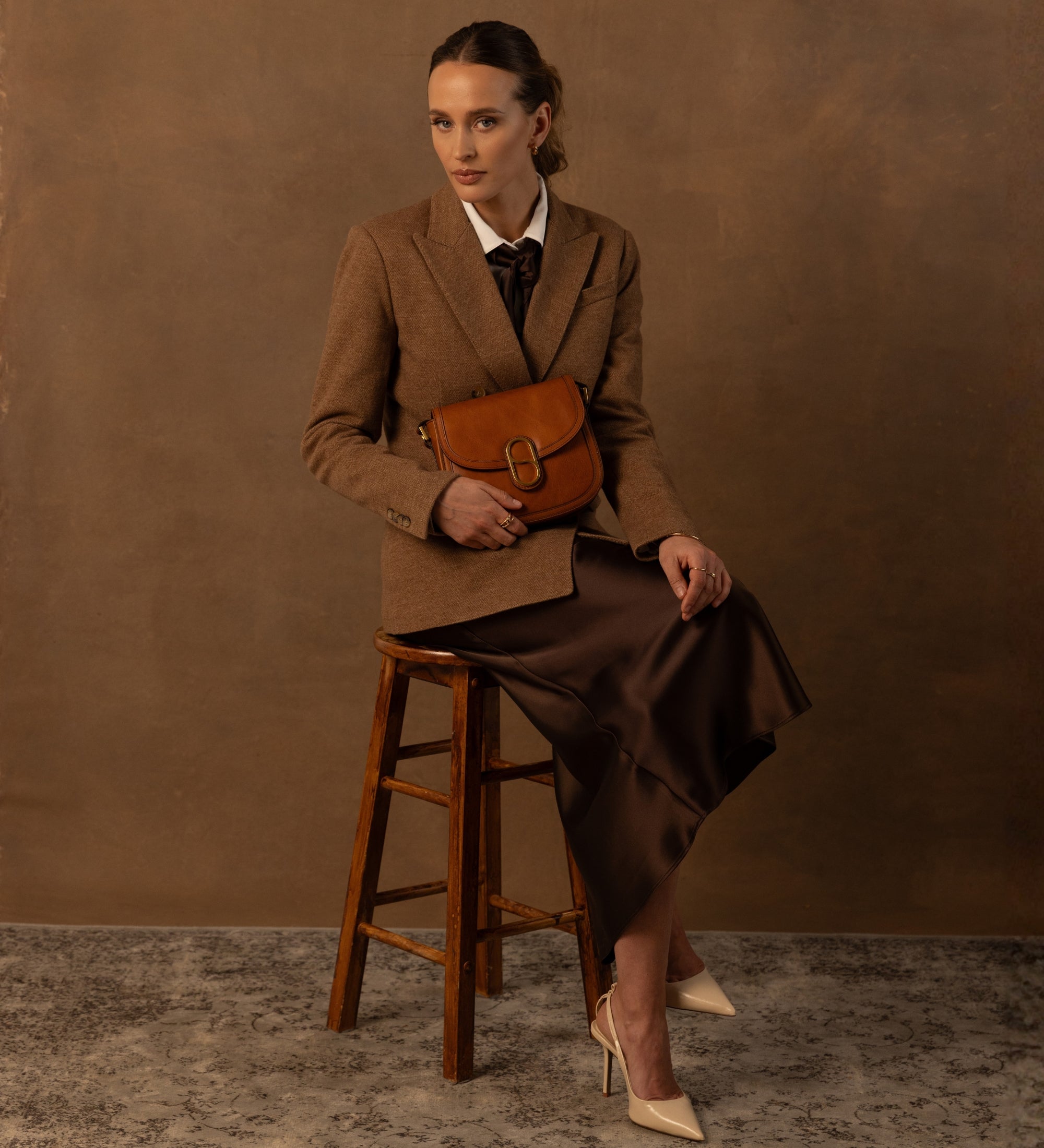 Sac à bandoulière selle en cuir pour femme Villette