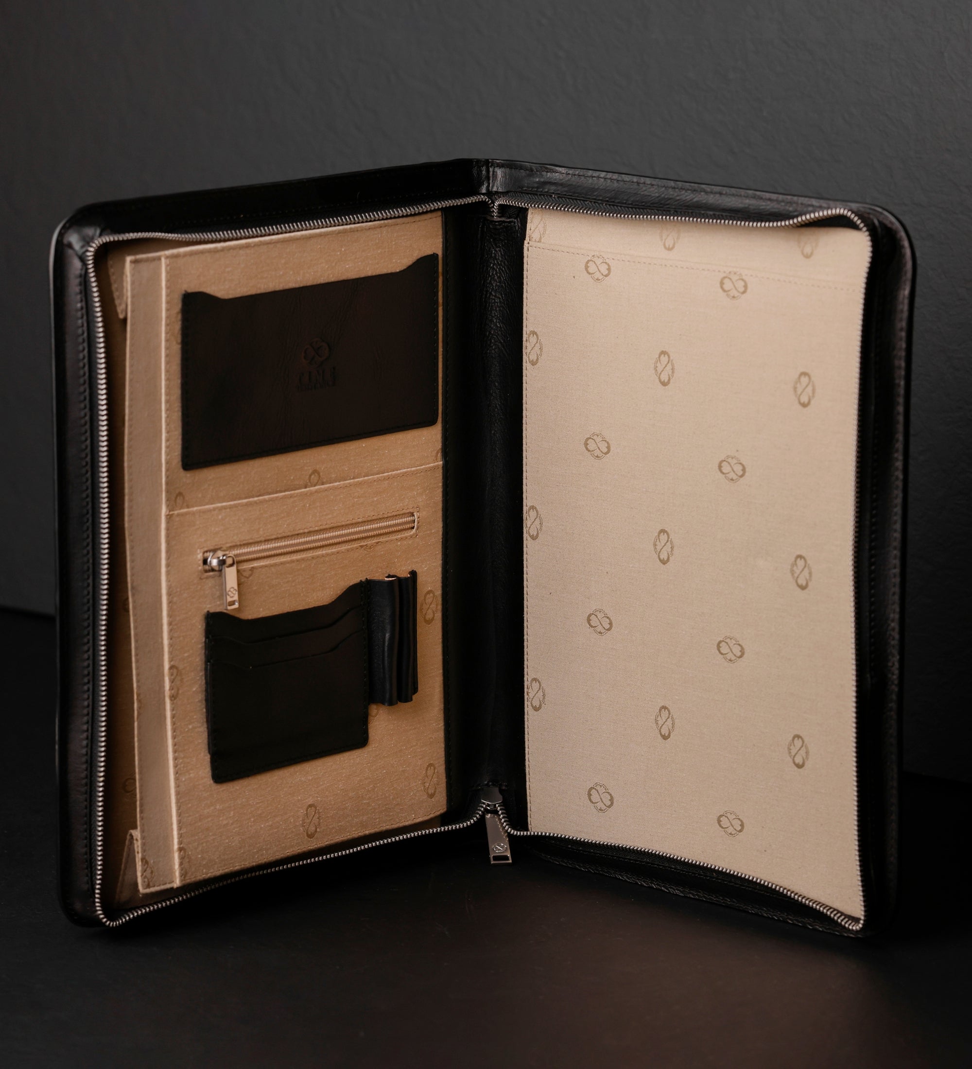 Porte-documents organiseur A4 en cuir Candide