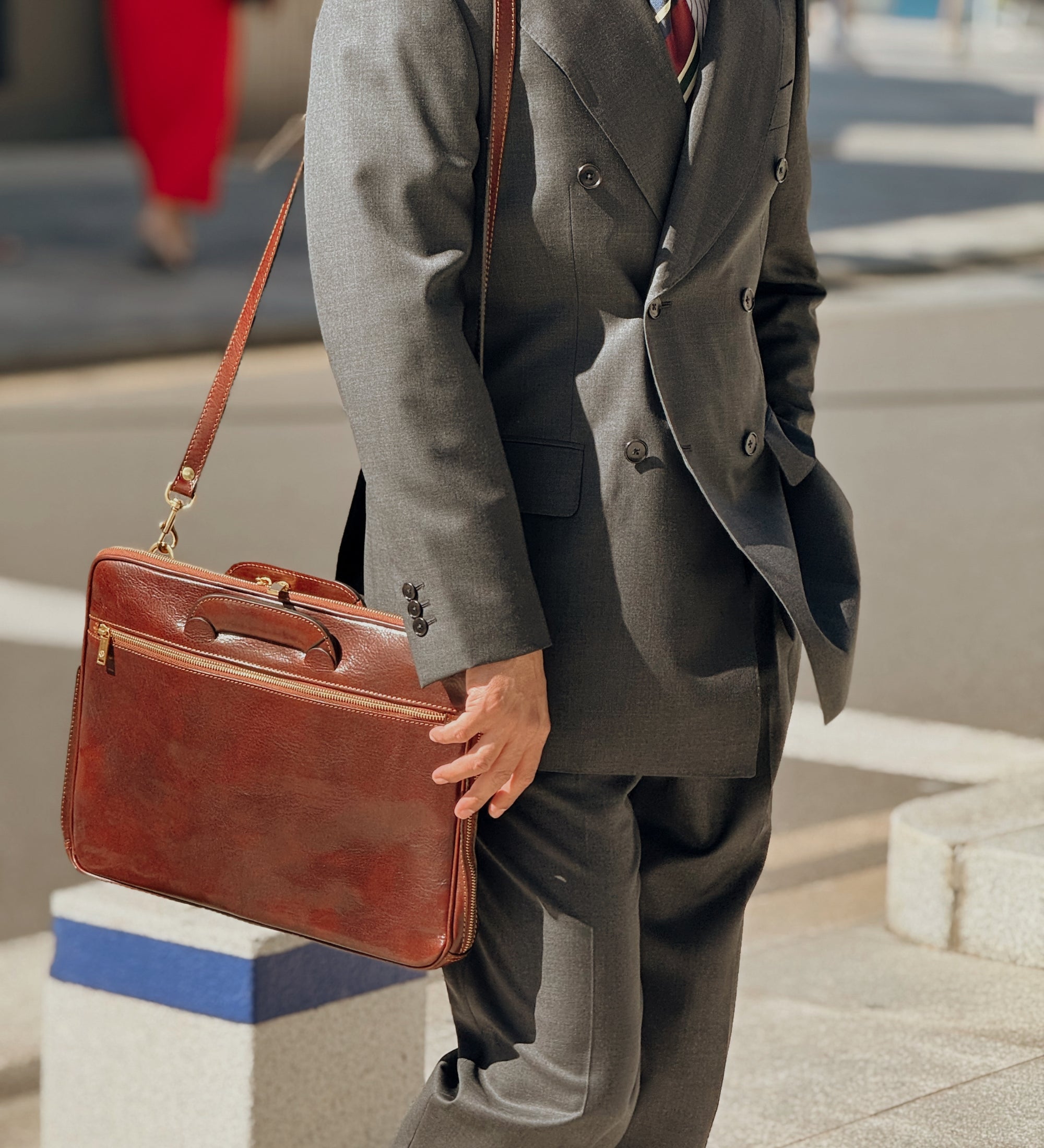Sacoche pour ordinateur portable en cuir Brave New World