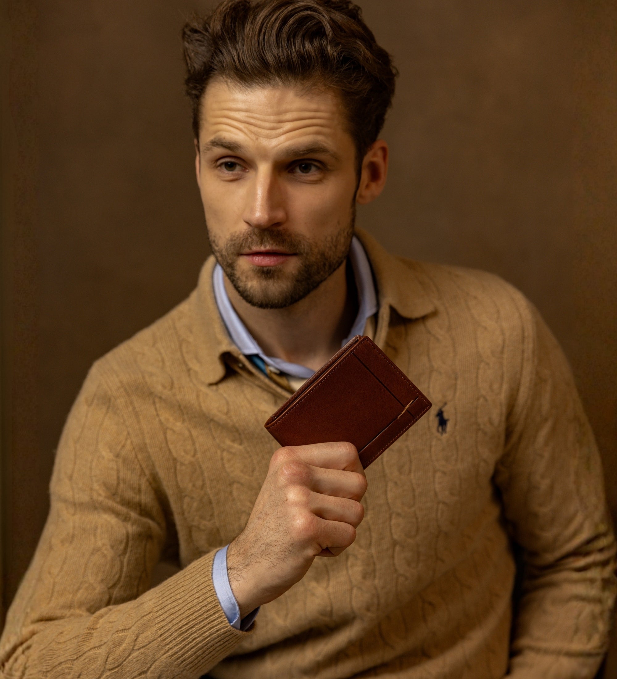 Portefeuille à deux volets en cuir The Getaway