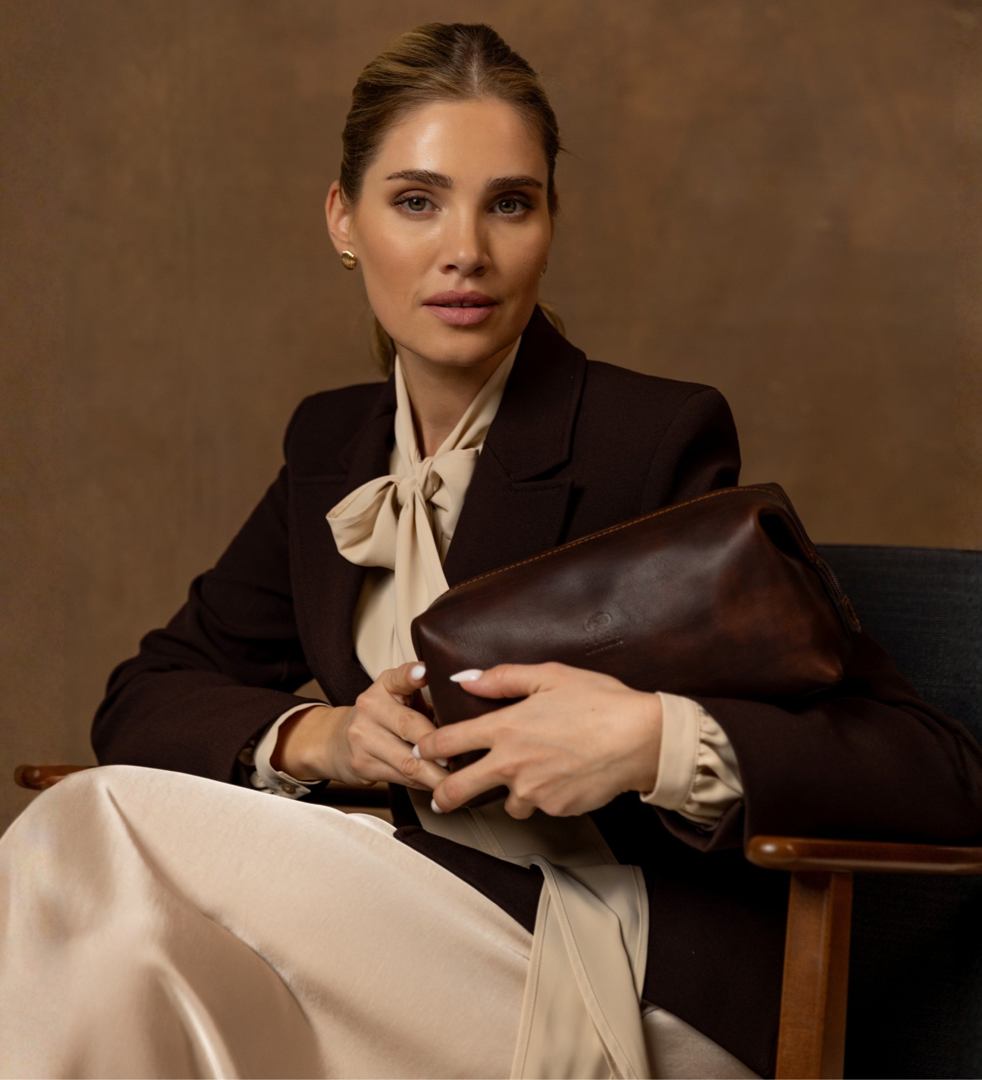 Trousse de toilette en cuir pour femme Four Past Midnight