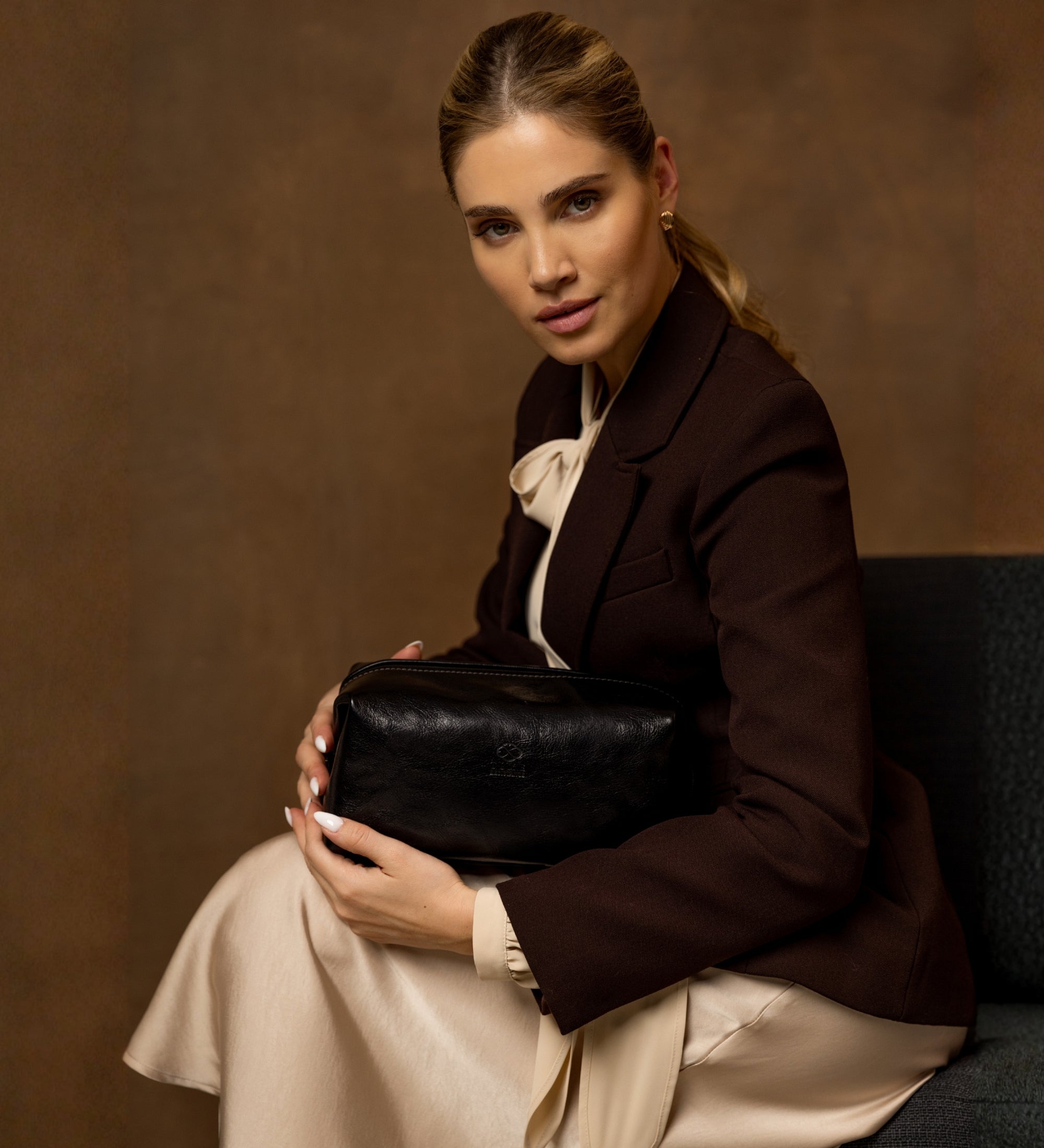 Trousse de toilette en cuir pour femme Four Past Midnight