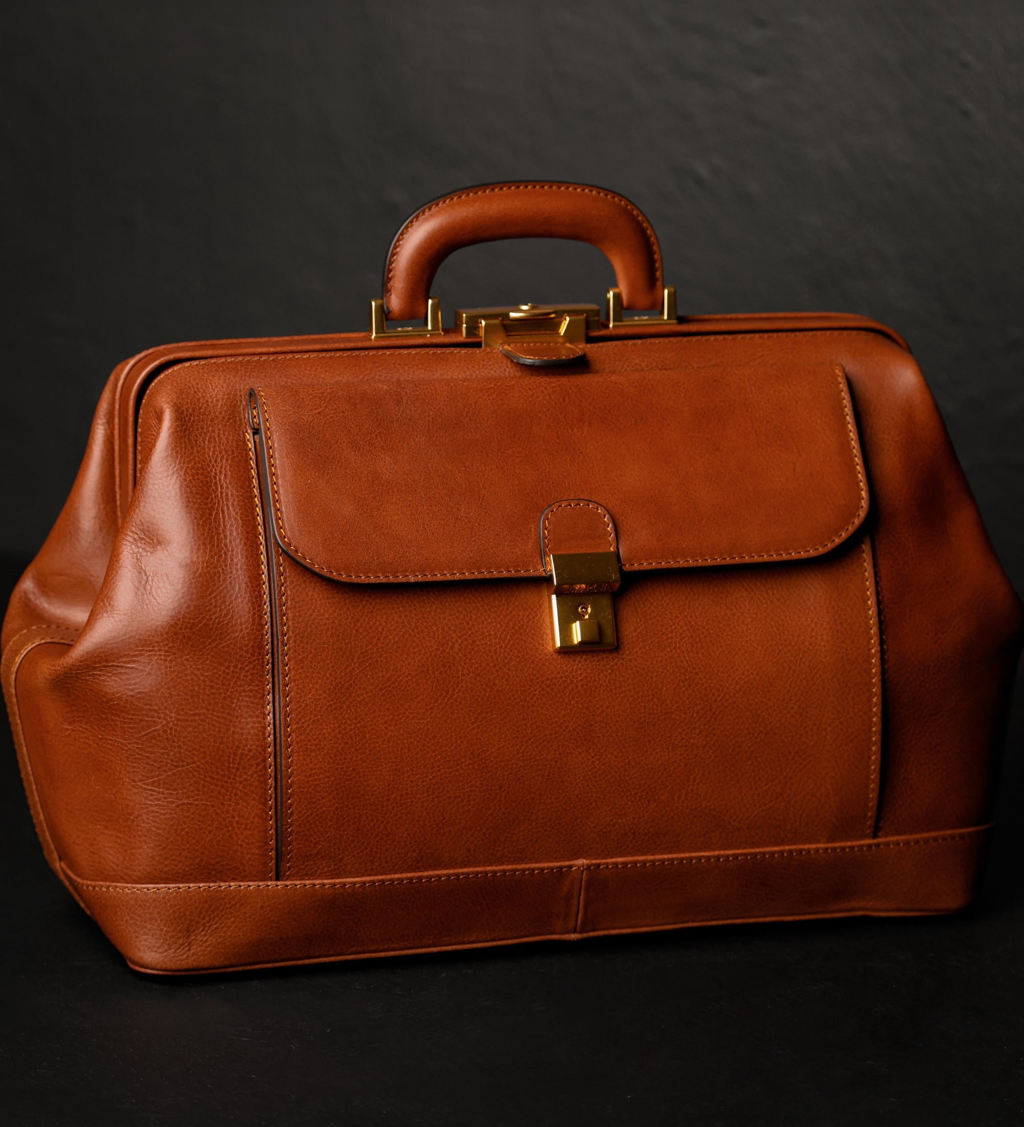 Grand sac de docteur en cuir italien pour femme Hamlet