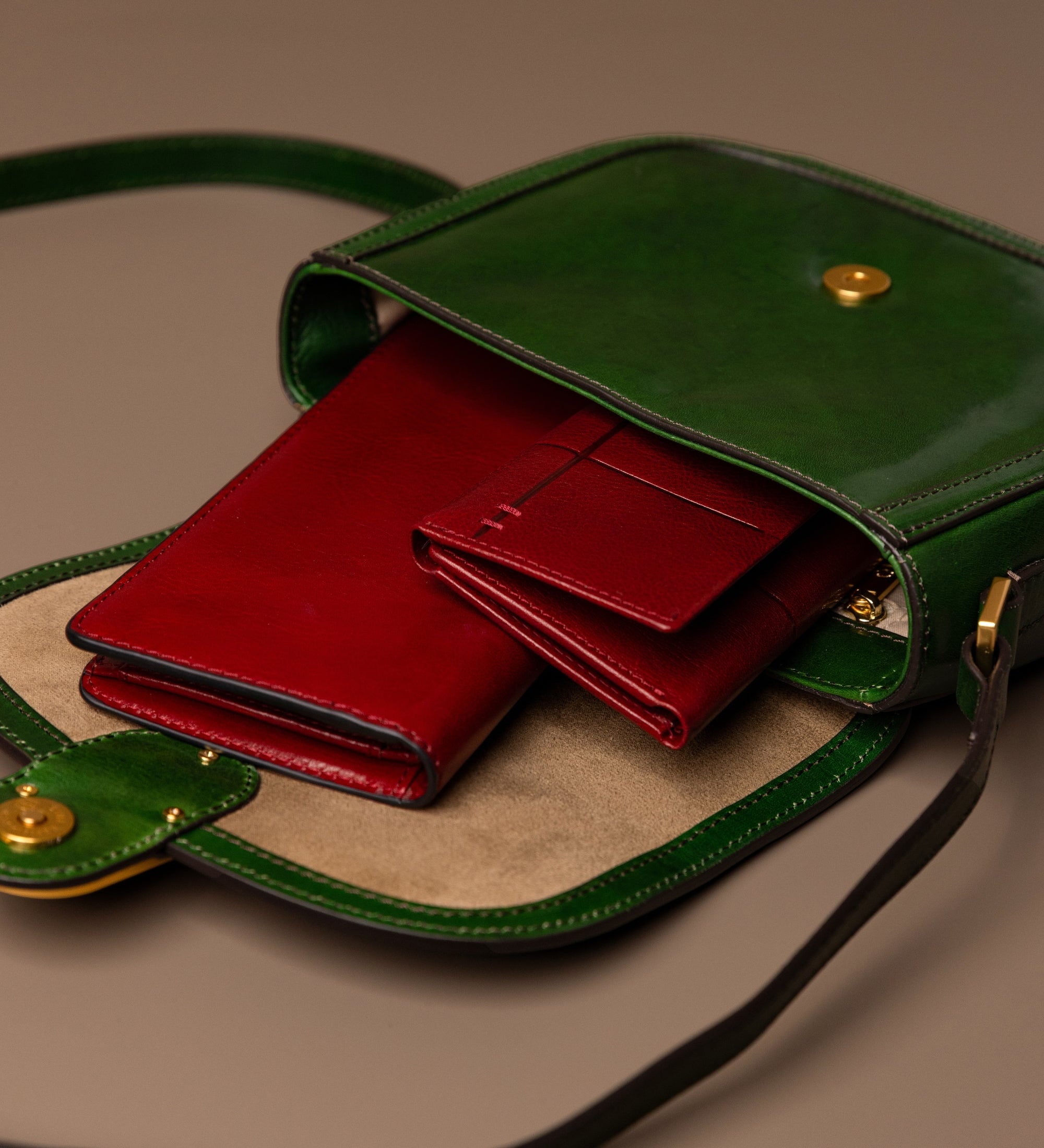 Sac à bandoulière selle en cuir pour femme Villette