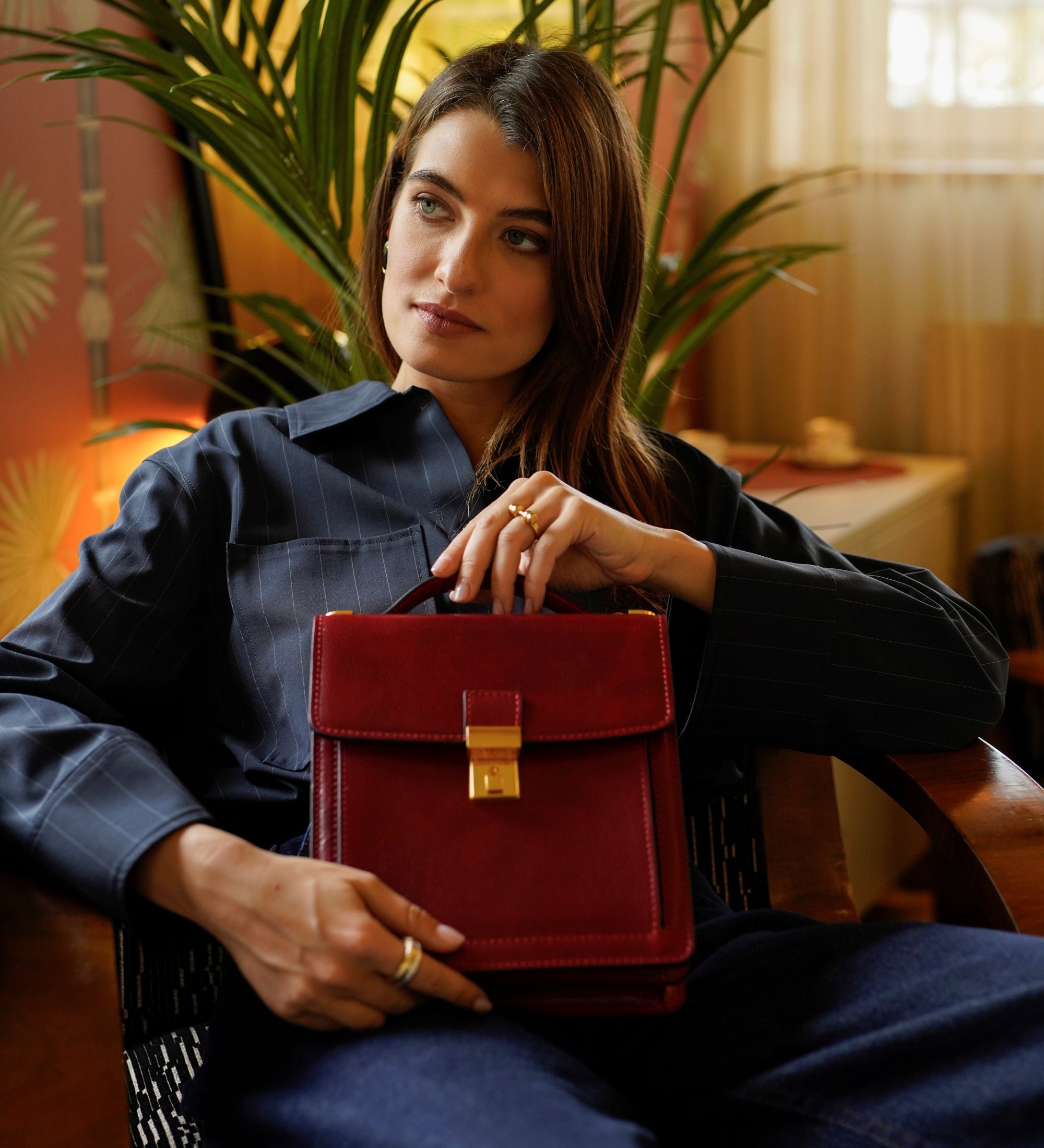 Petite mallette en cuir pour femme Walden