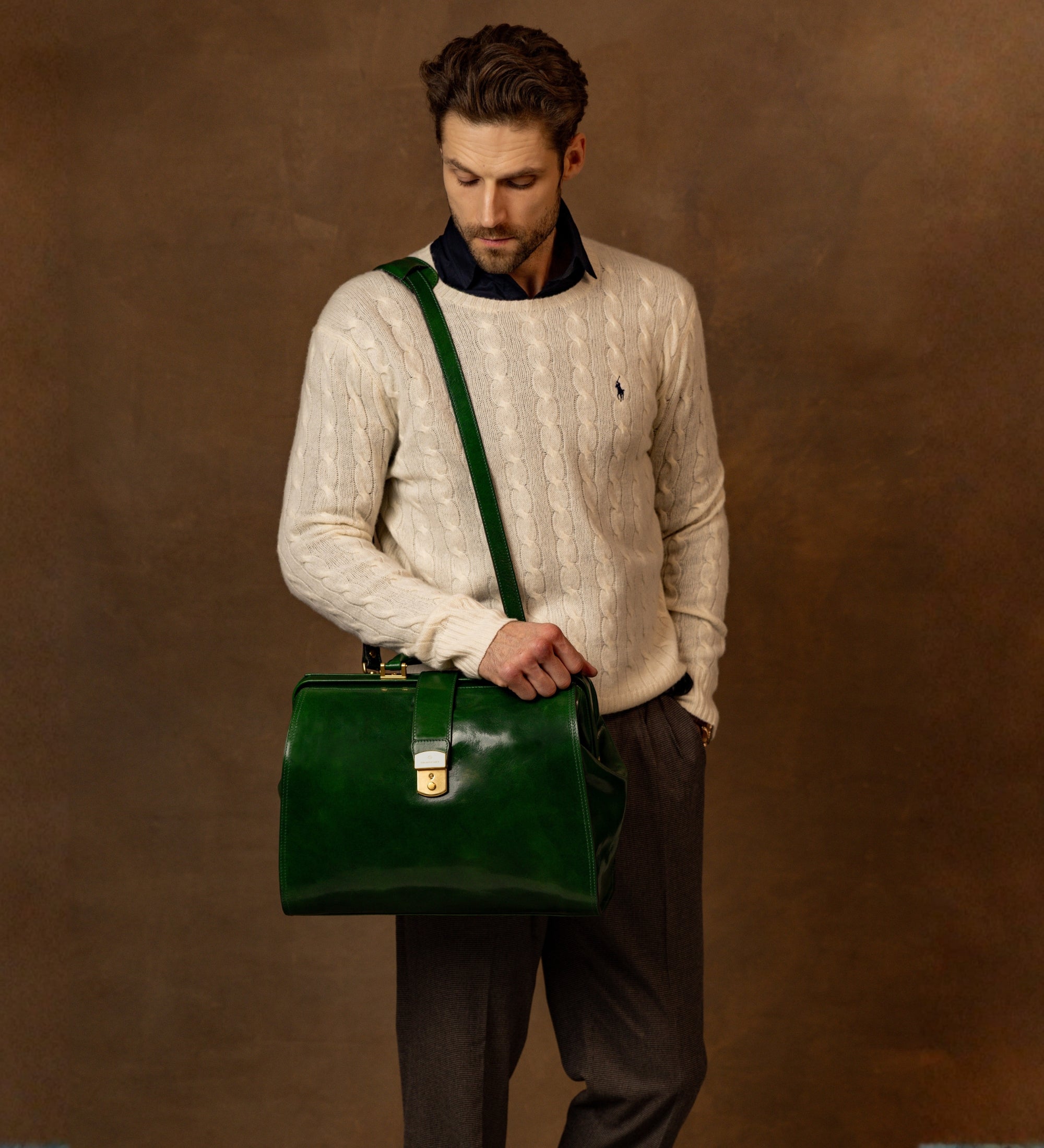 Grand sac de docteur en cuir Mrs Dalloway