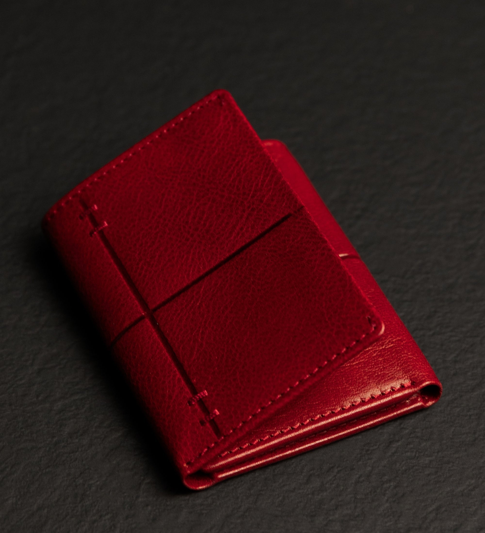 Portefeuille Trifold en Cuir - Red Harvest