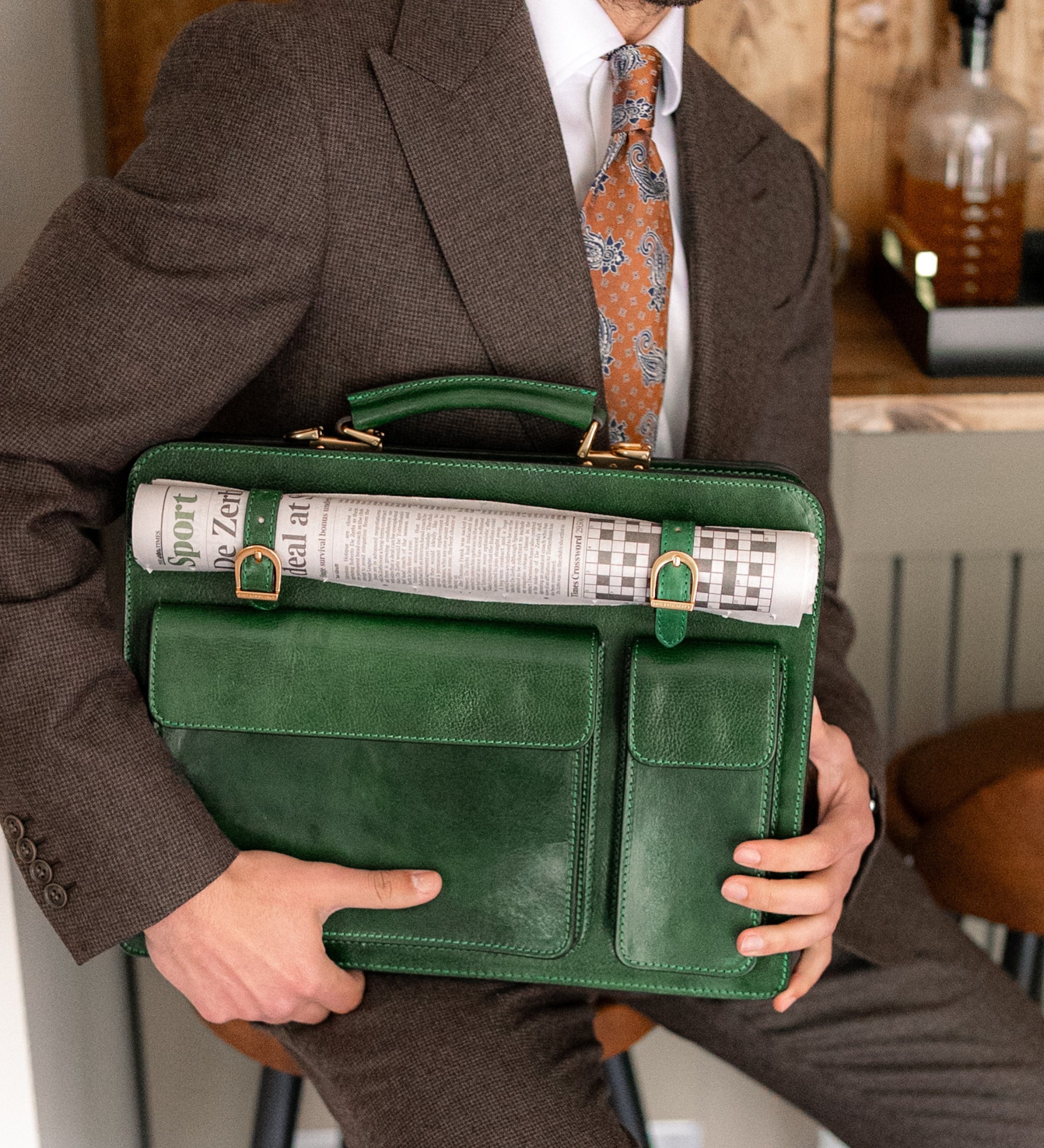 Cartable en cuir The Prophet