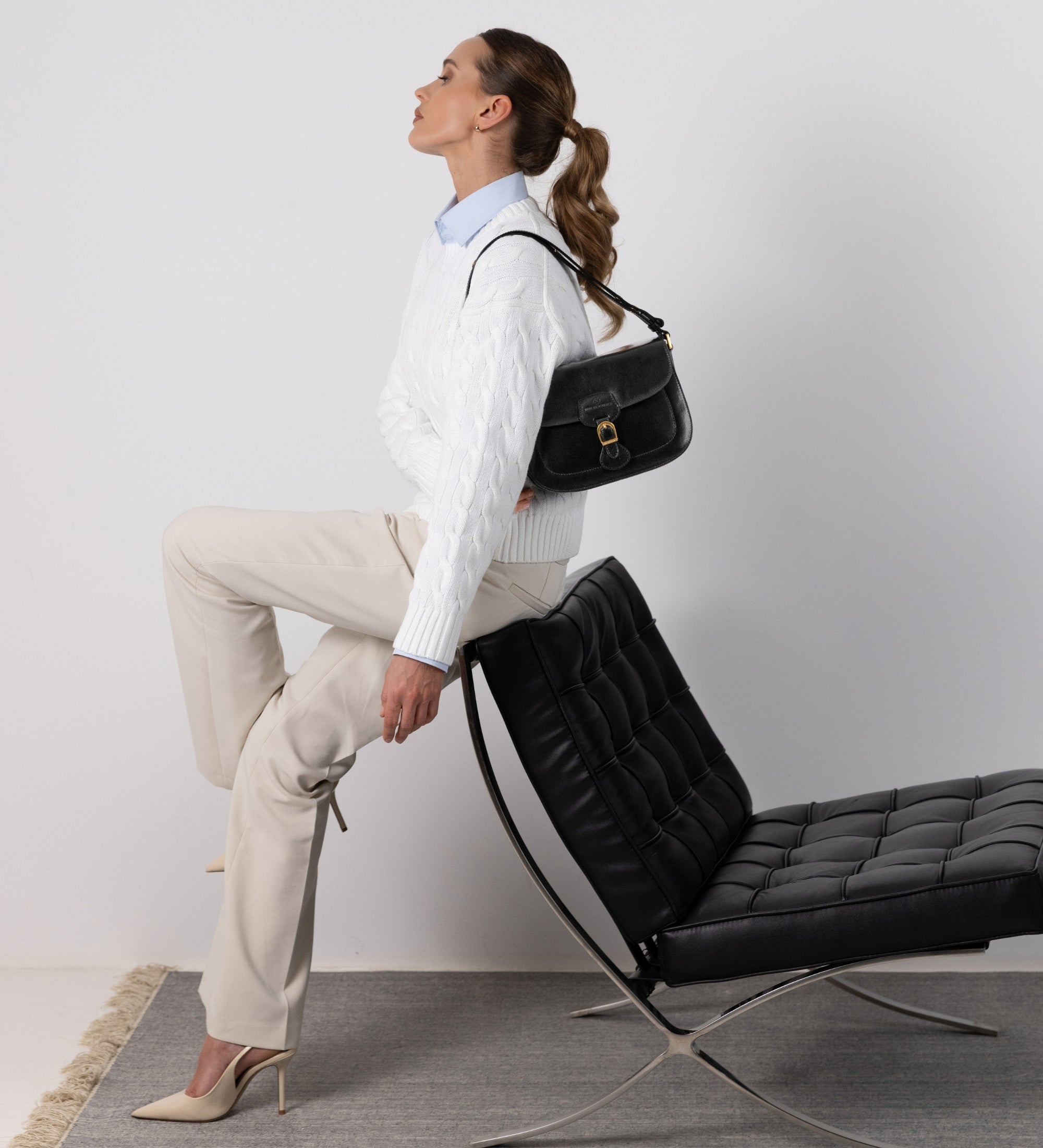 Sac selle en cuir pour femme Romola