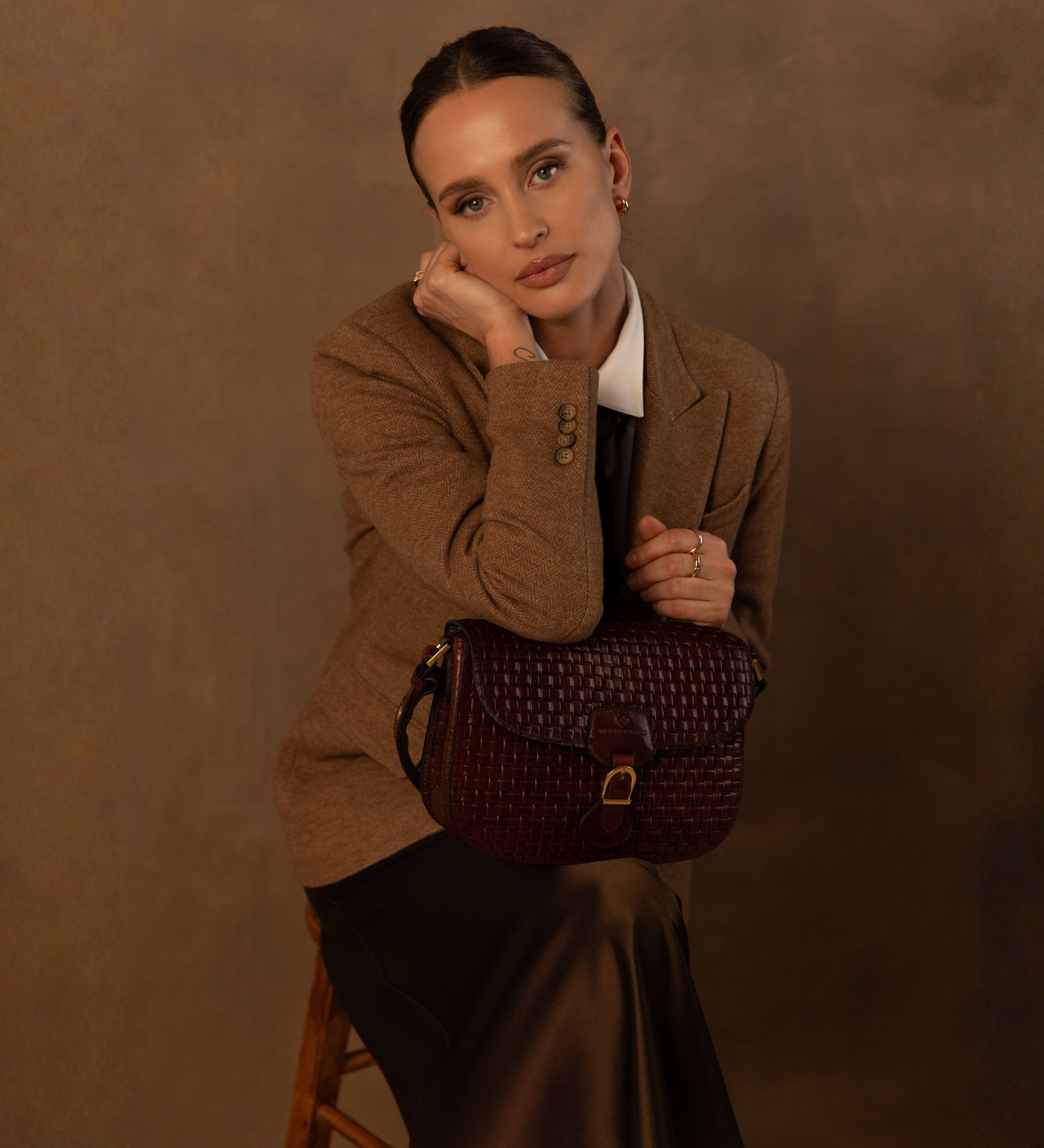 Sac selle en cuir pour femme Romola