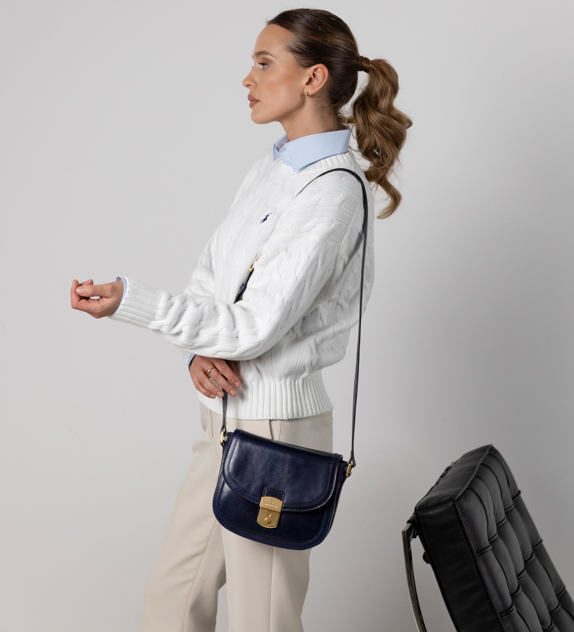 Sac selle en cuir pour femme Secrets