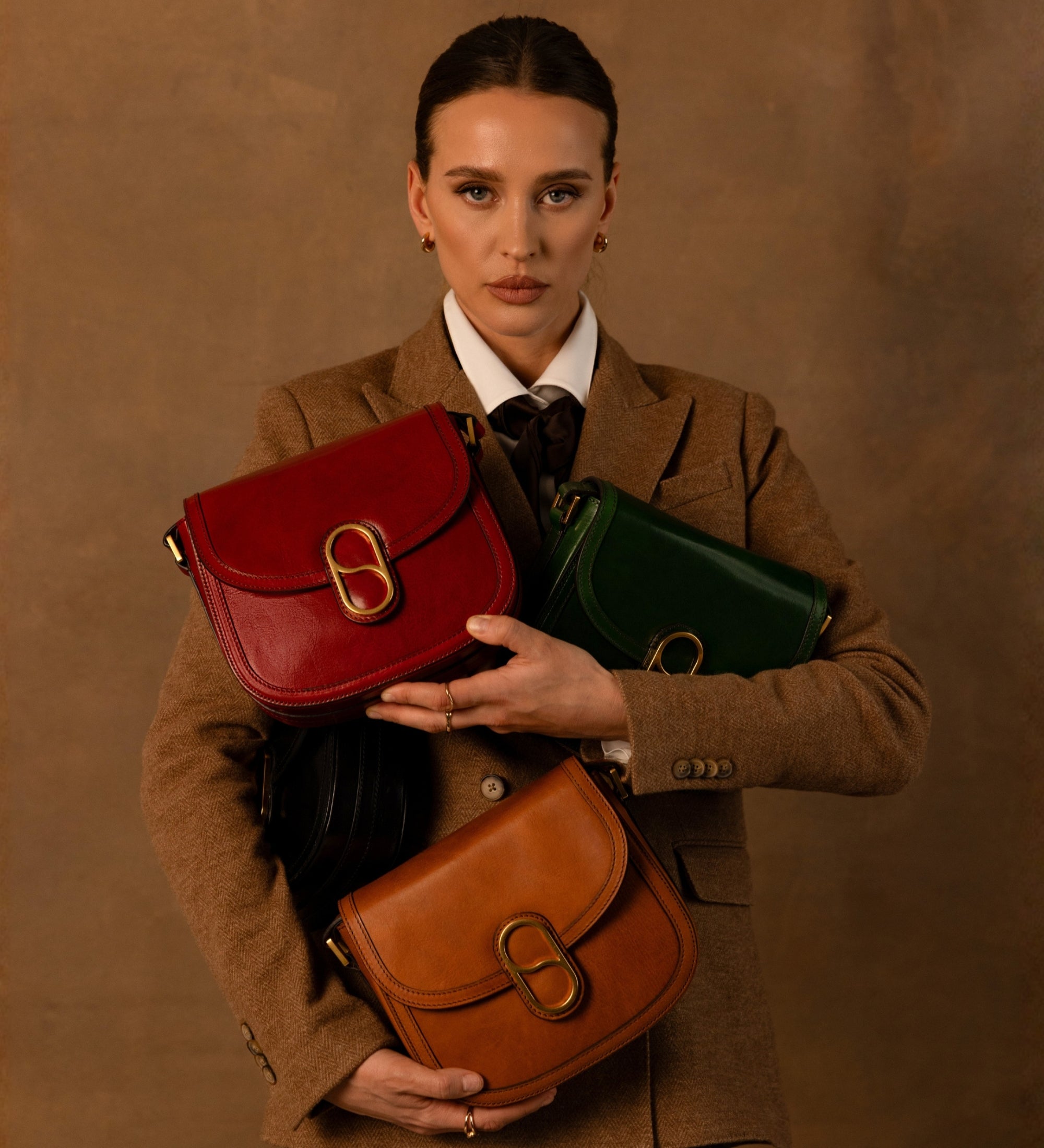 Sac à bandoulière selle en cuir pour femme Villette