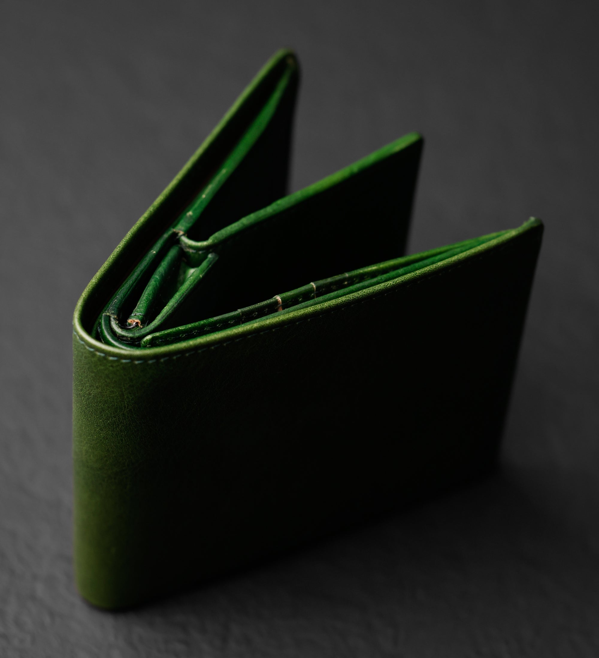 Portefeuille à deux volets en cuir Daniel
