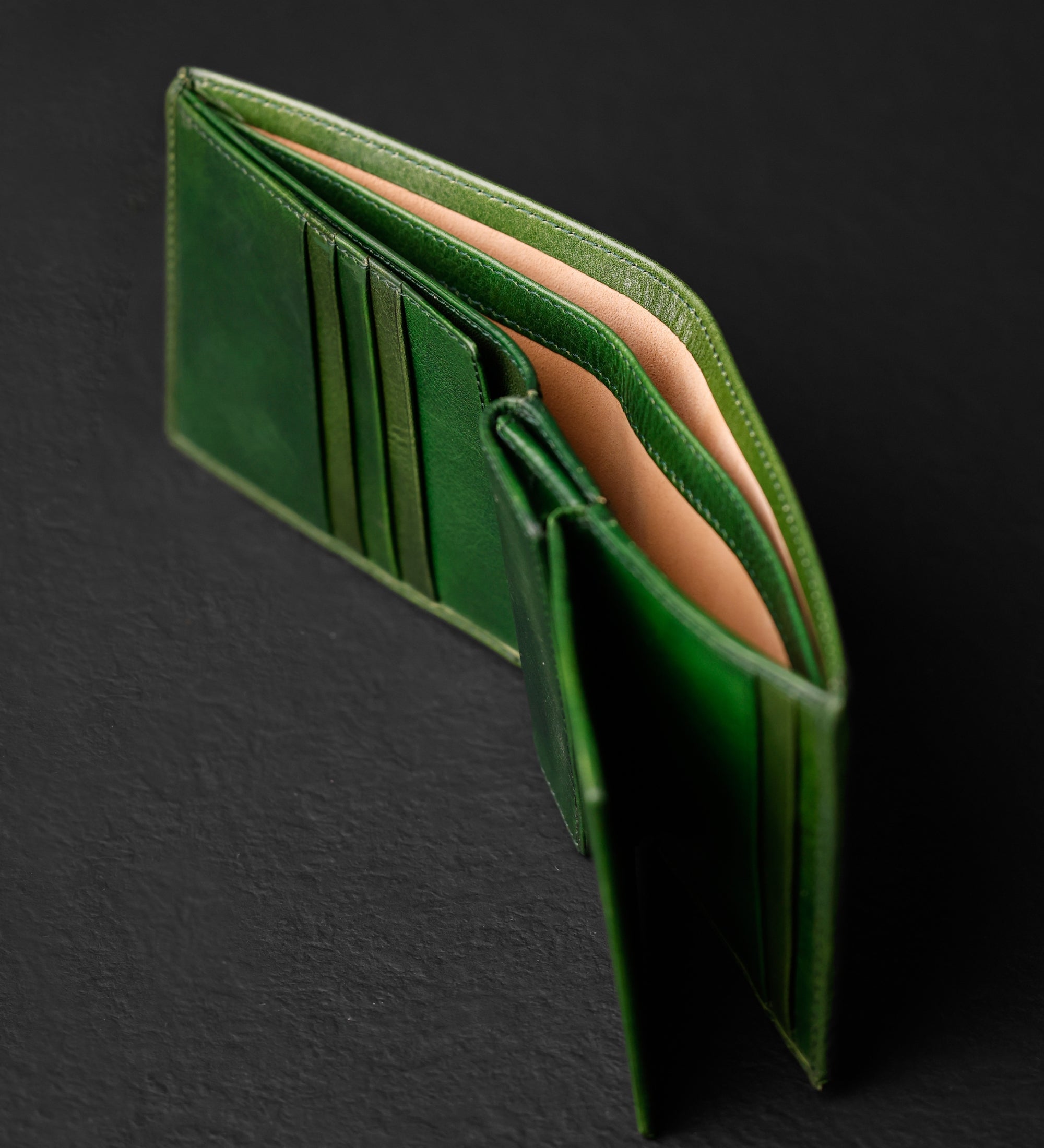Portefeuille à deux volets en cuir Daniel