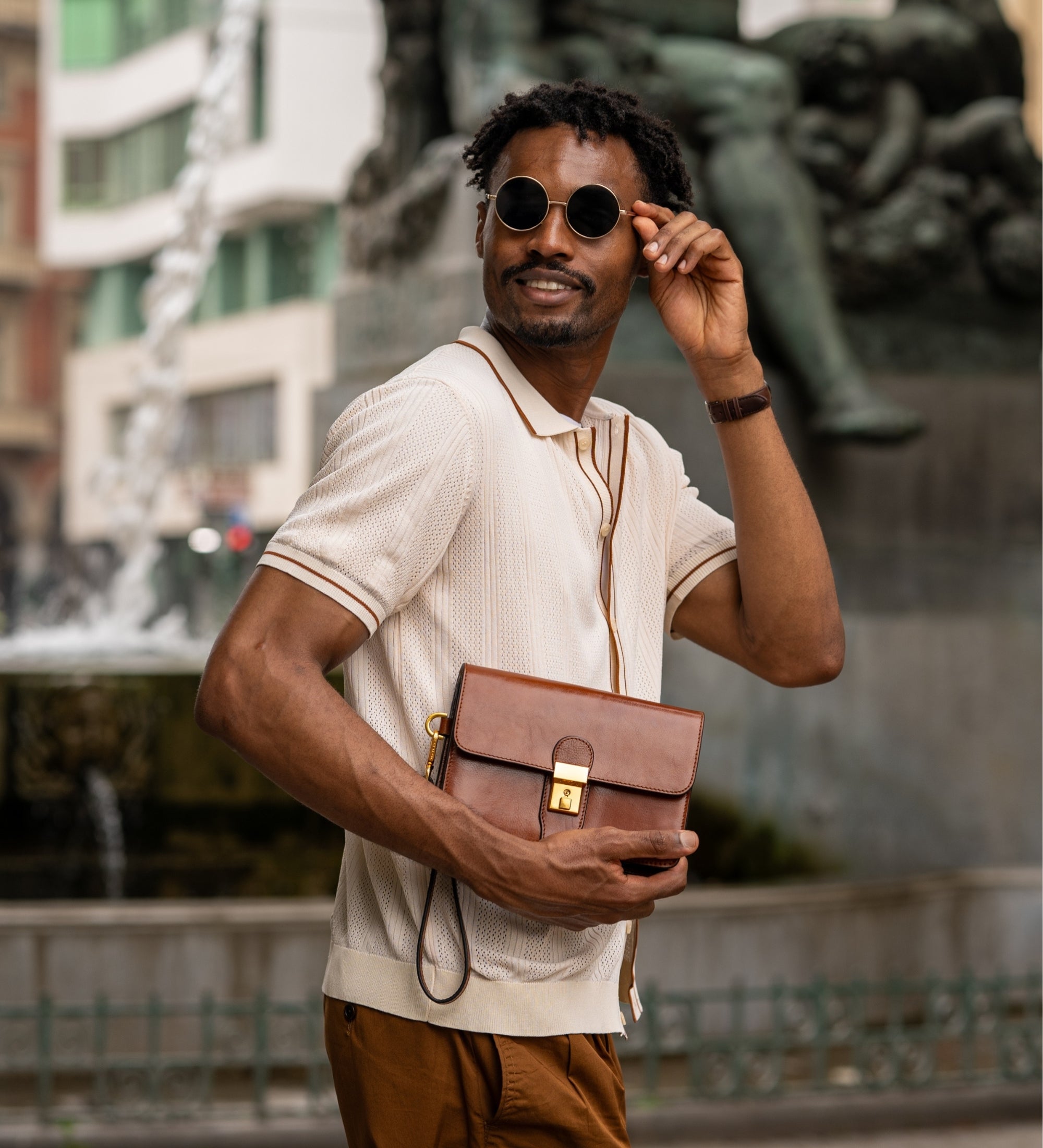 Pochette en cuir The Maltese Falcon