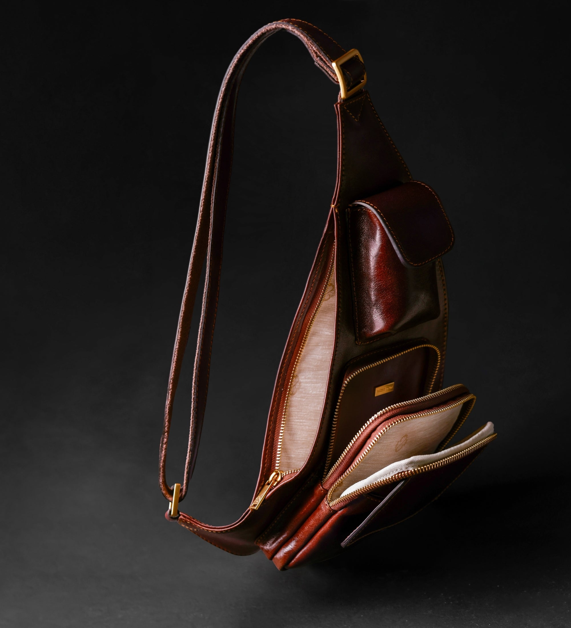 Sac à bandoulière en cuir The Monk