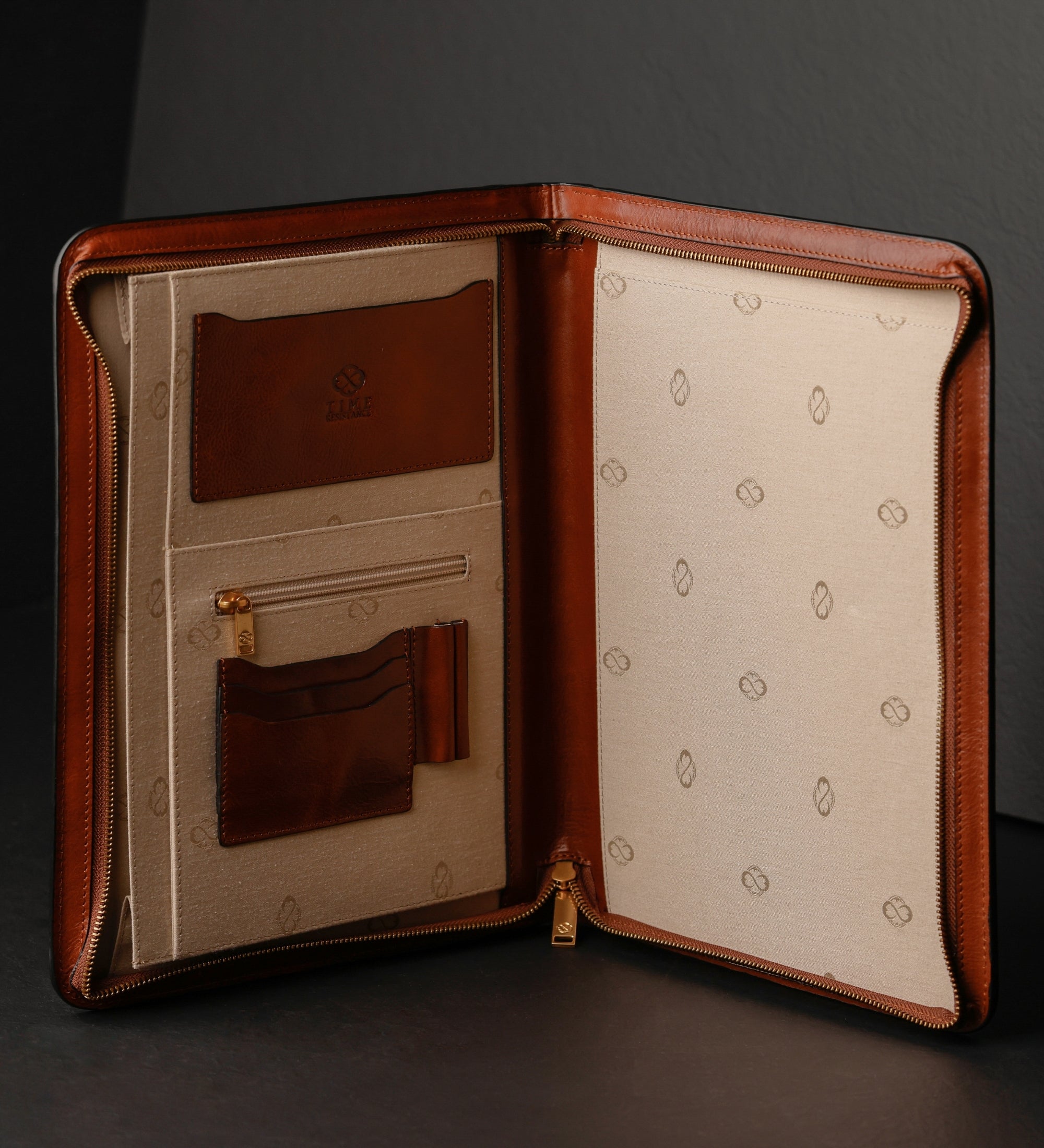 Porte-documents organiseur A4 en cuir Candide