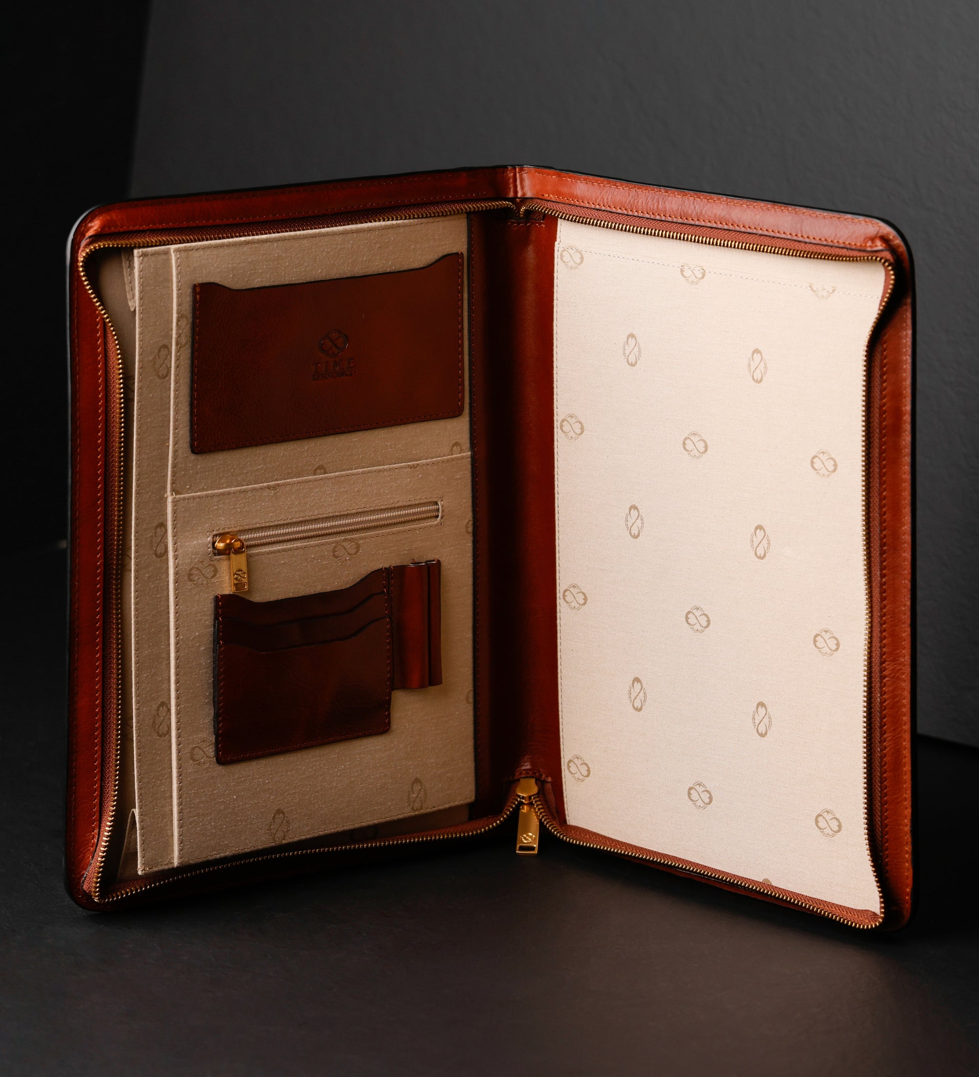 Porte-documents organiseur A4 en cuir Candide