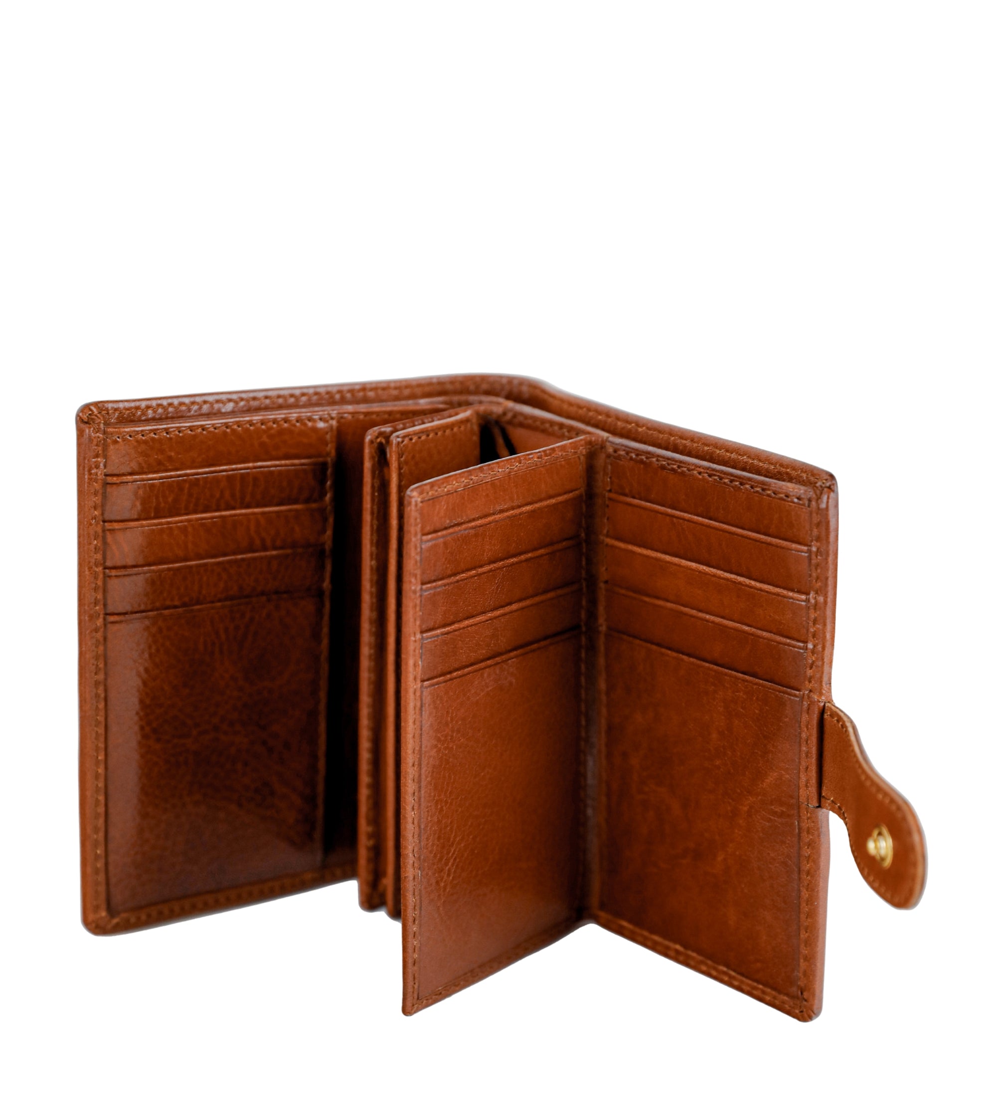 Portefeuille à deux volets en cuir avec fermeture à pression Ironweed