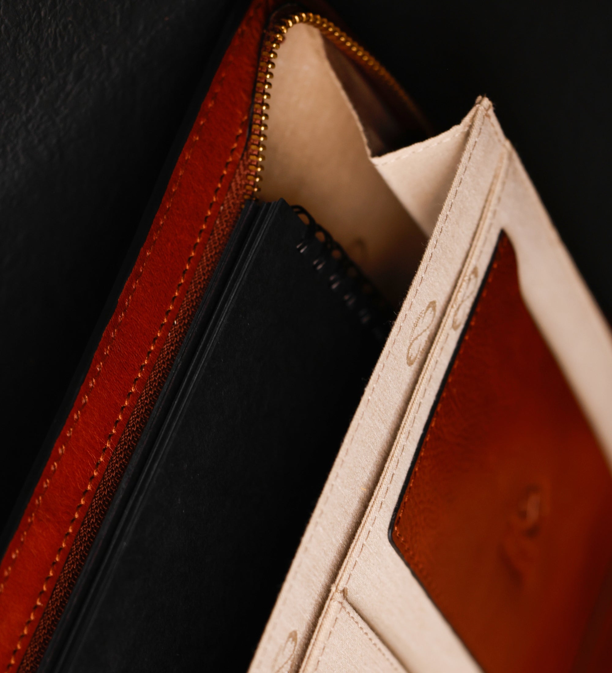 Porte-documents organiseur A4 en cuir Candide