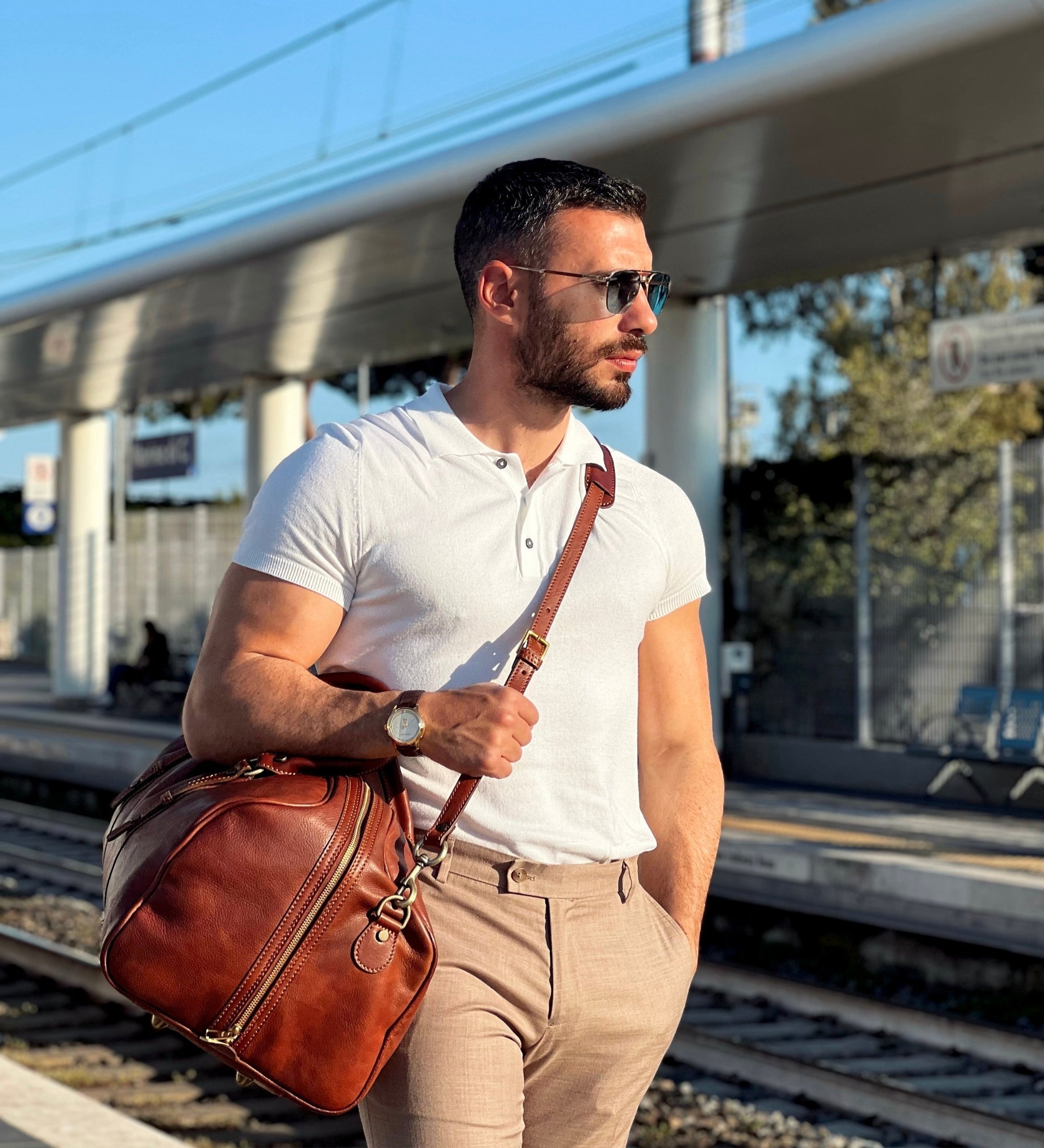 Sac de voyage, sac week-end en cuir Song of Solomon